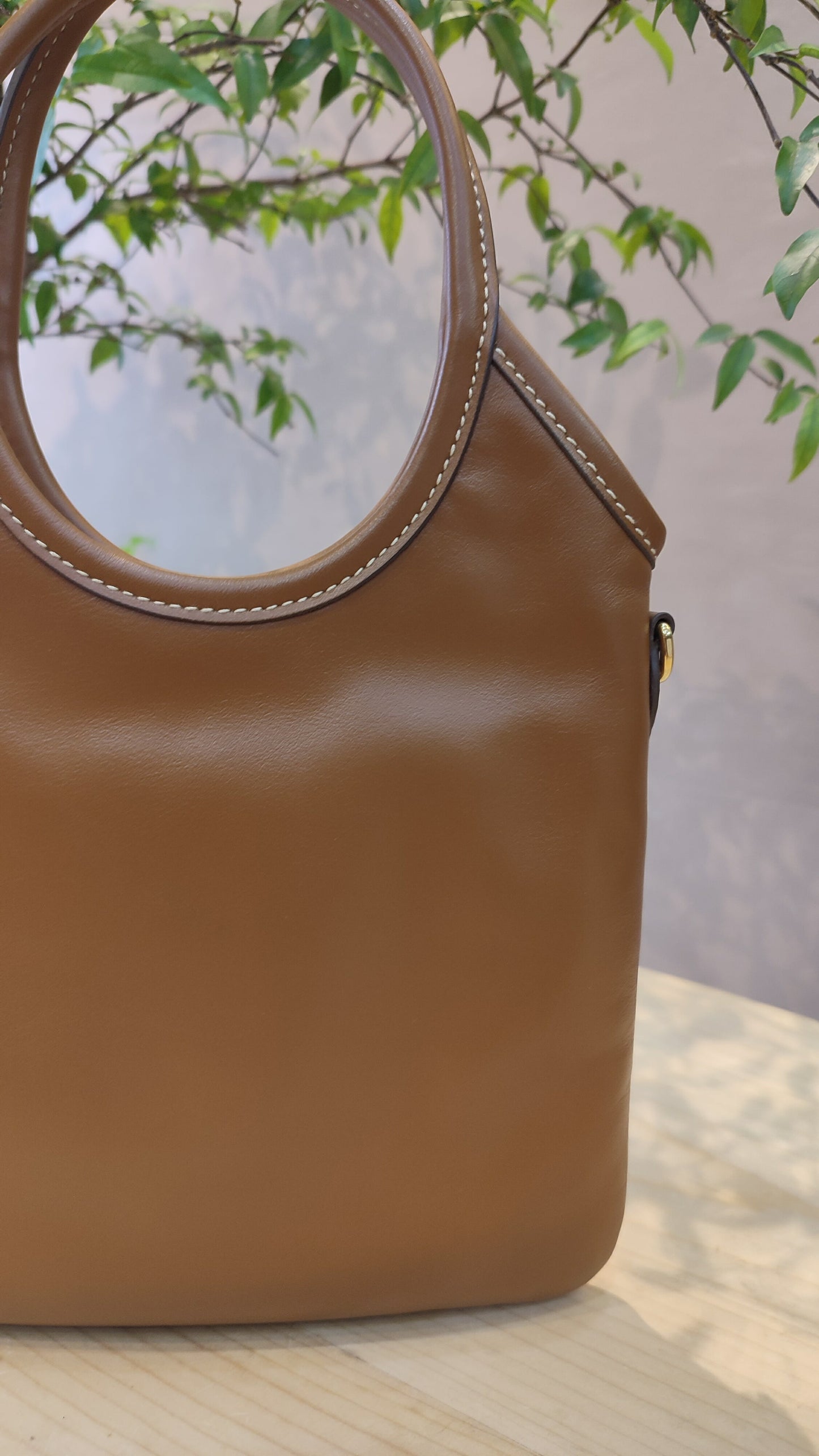 Miu Miu Ivy Tote Bag Cognac Mini Fullset