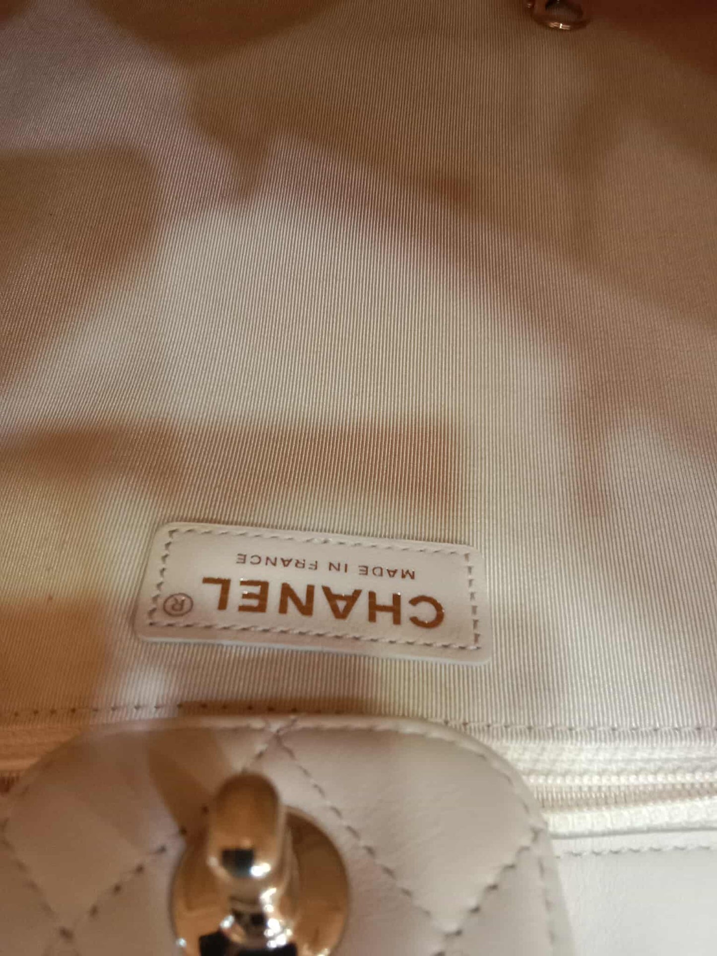 Chanel Classic CC Tote Beige Lambskin Series 21