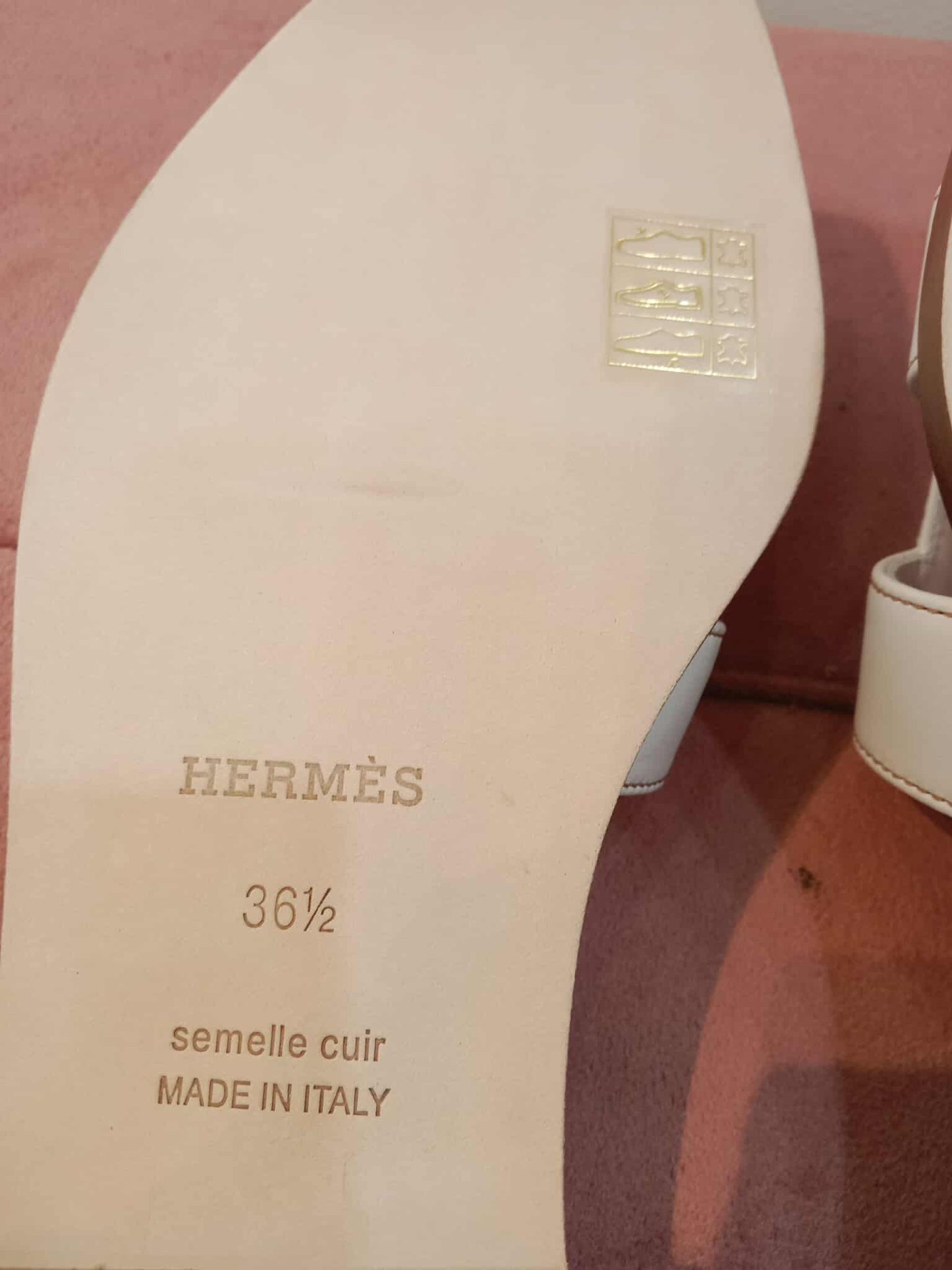 Hermes Oran Blanc Size 36.5 Brandnew