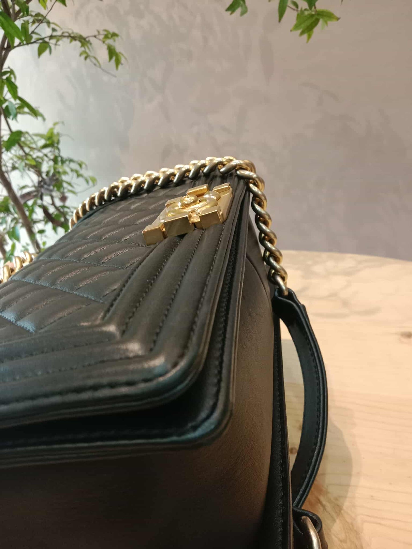 Chanel Leboy Quilted Lambskin Old Medium Black Series 23