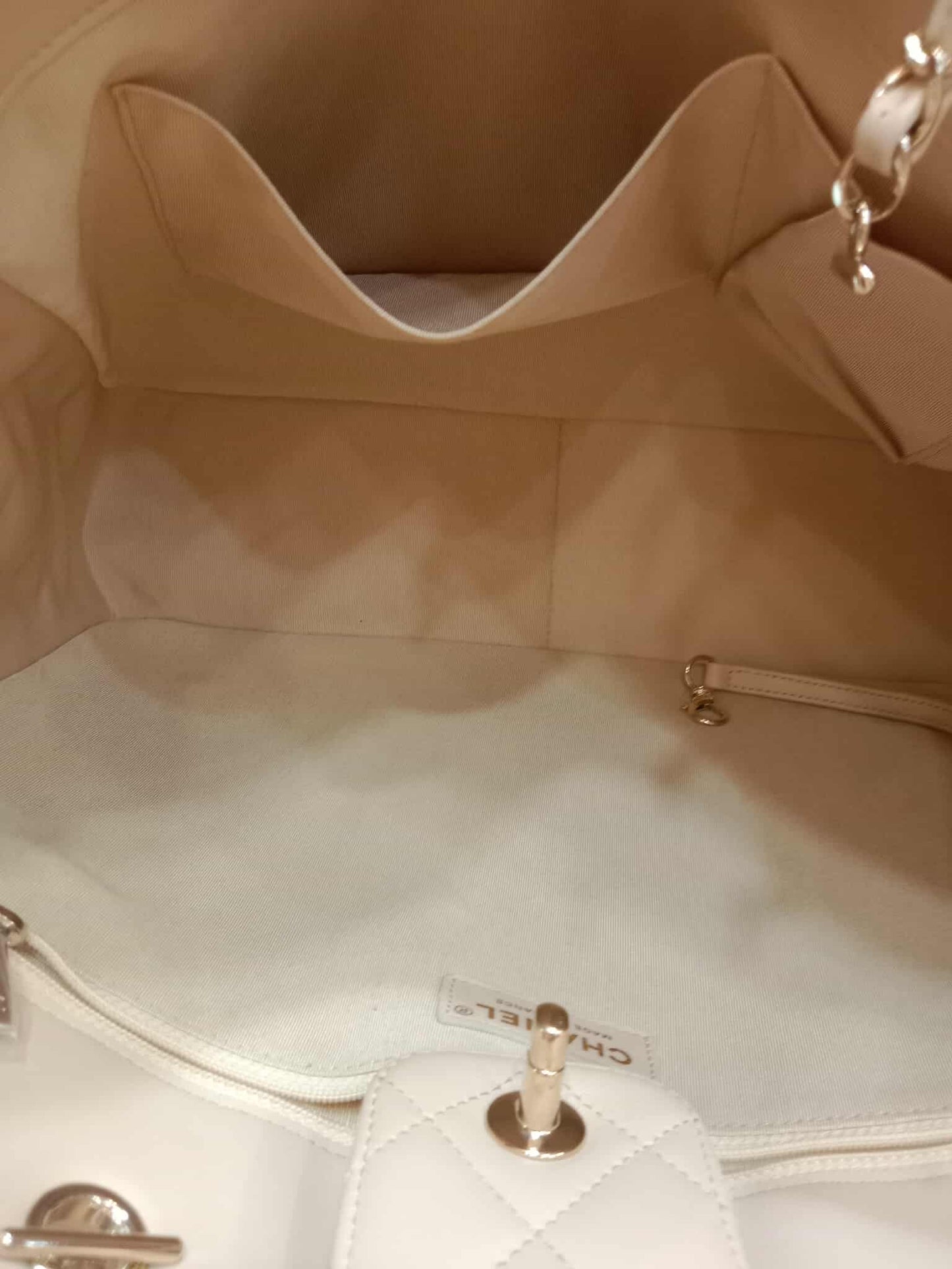 Chanel Classic CC Tote Beige Lambskin Series 21
