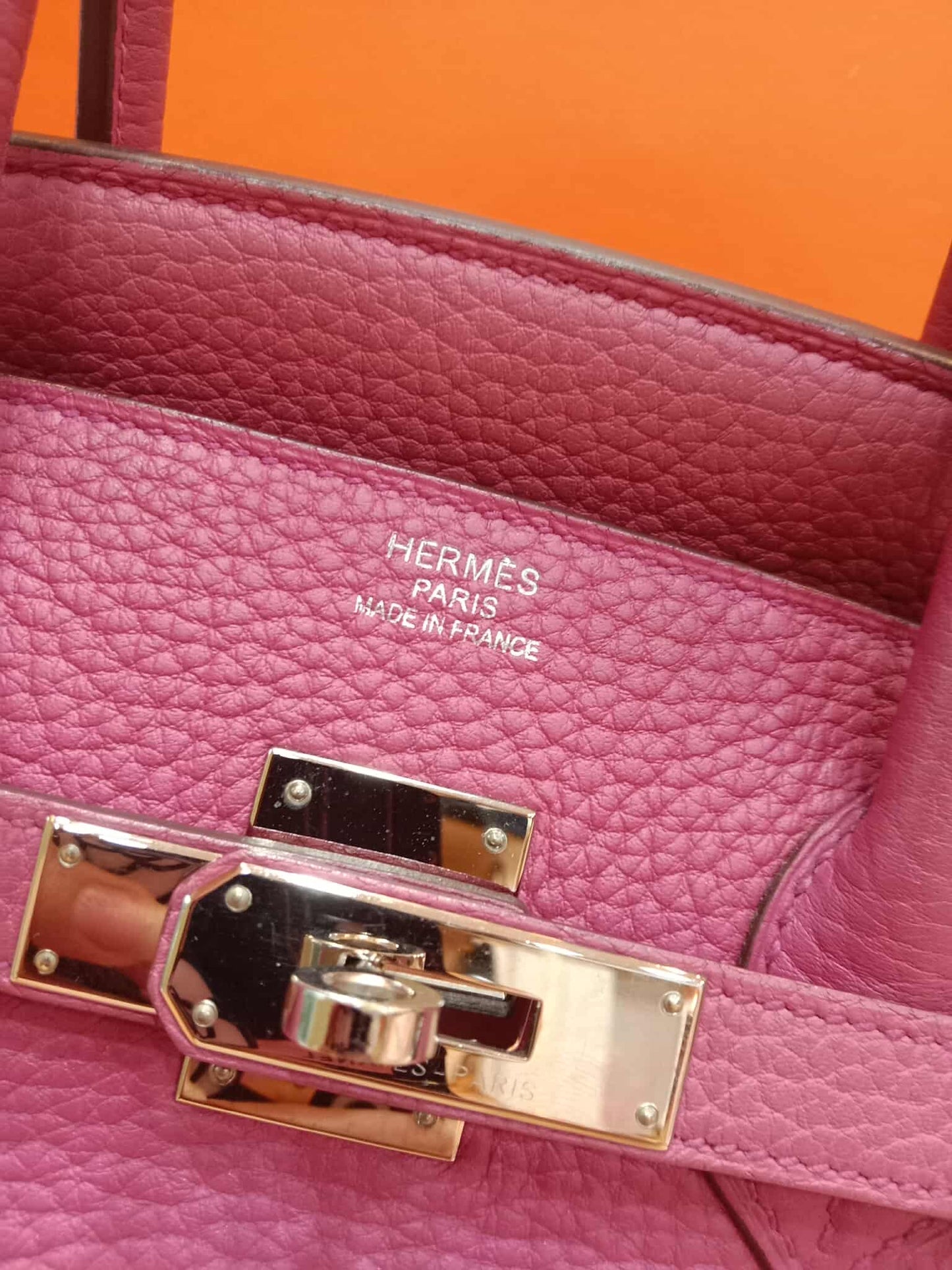 Hermes Birkin 35 Rose Poupre Clemence Stamp T 2015