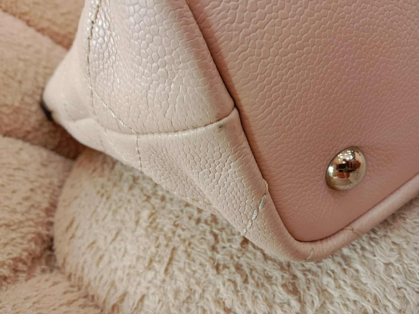 Chanel Shopping Fever Tote Bicolor Pink/Black Caviar Series 19