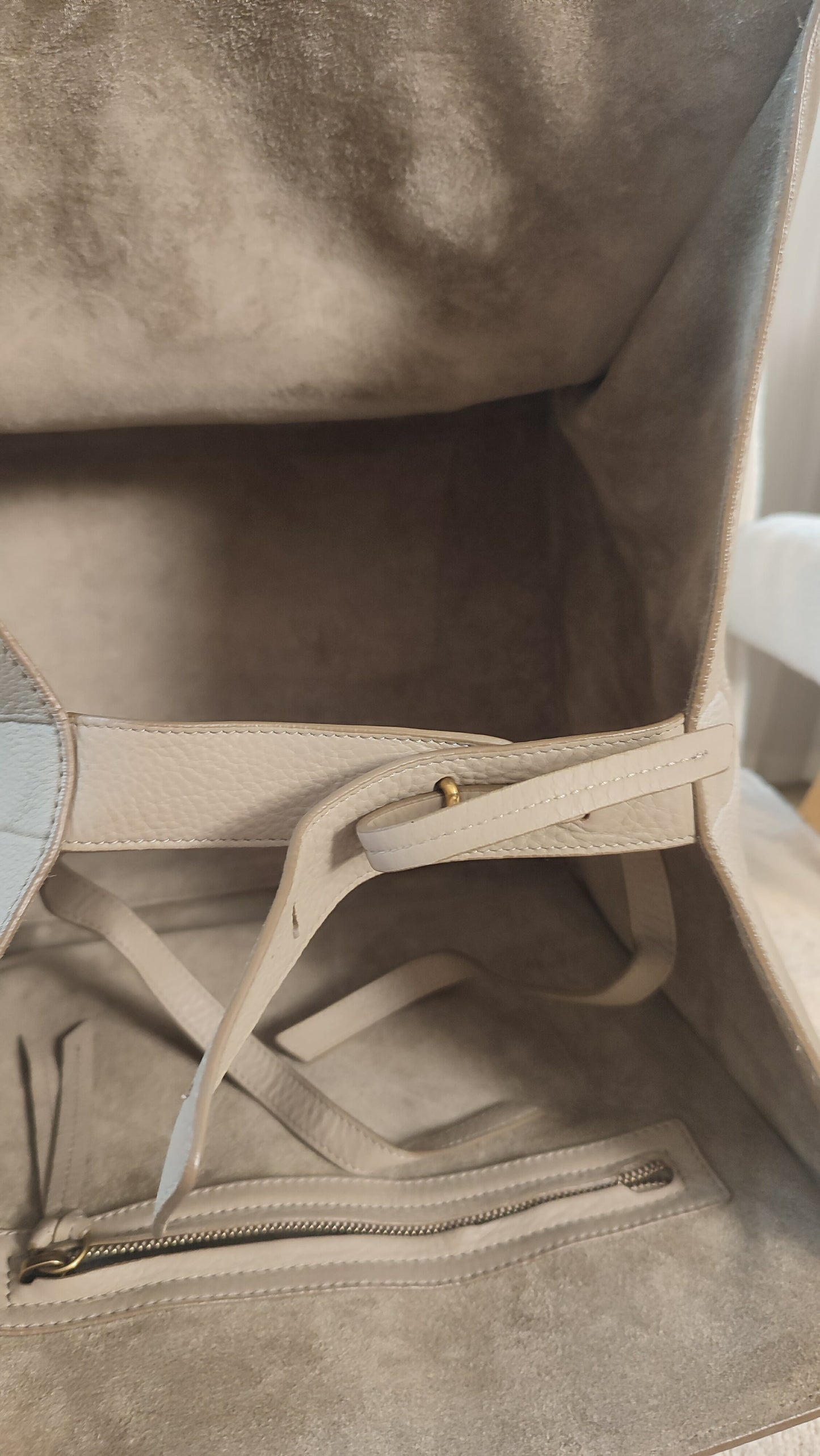 Celine Drummed Phantom Taupe Bag
