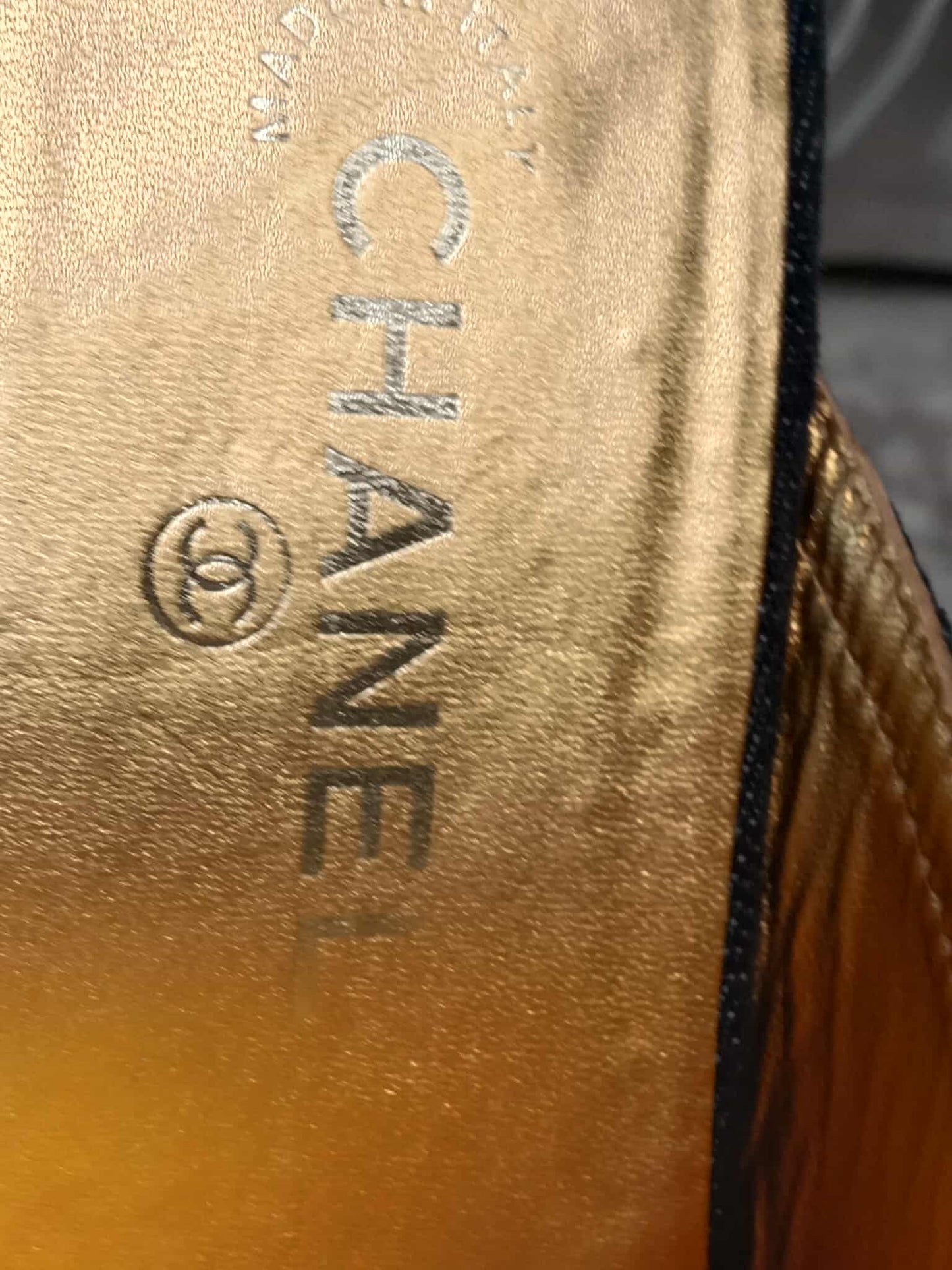 Chanel Sabot Coco Mark Denim Vintage Sandals Size 36