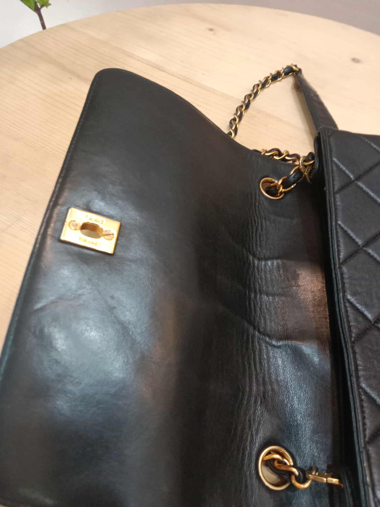 Chanel Vintage Lambskin Flap Black Series 3