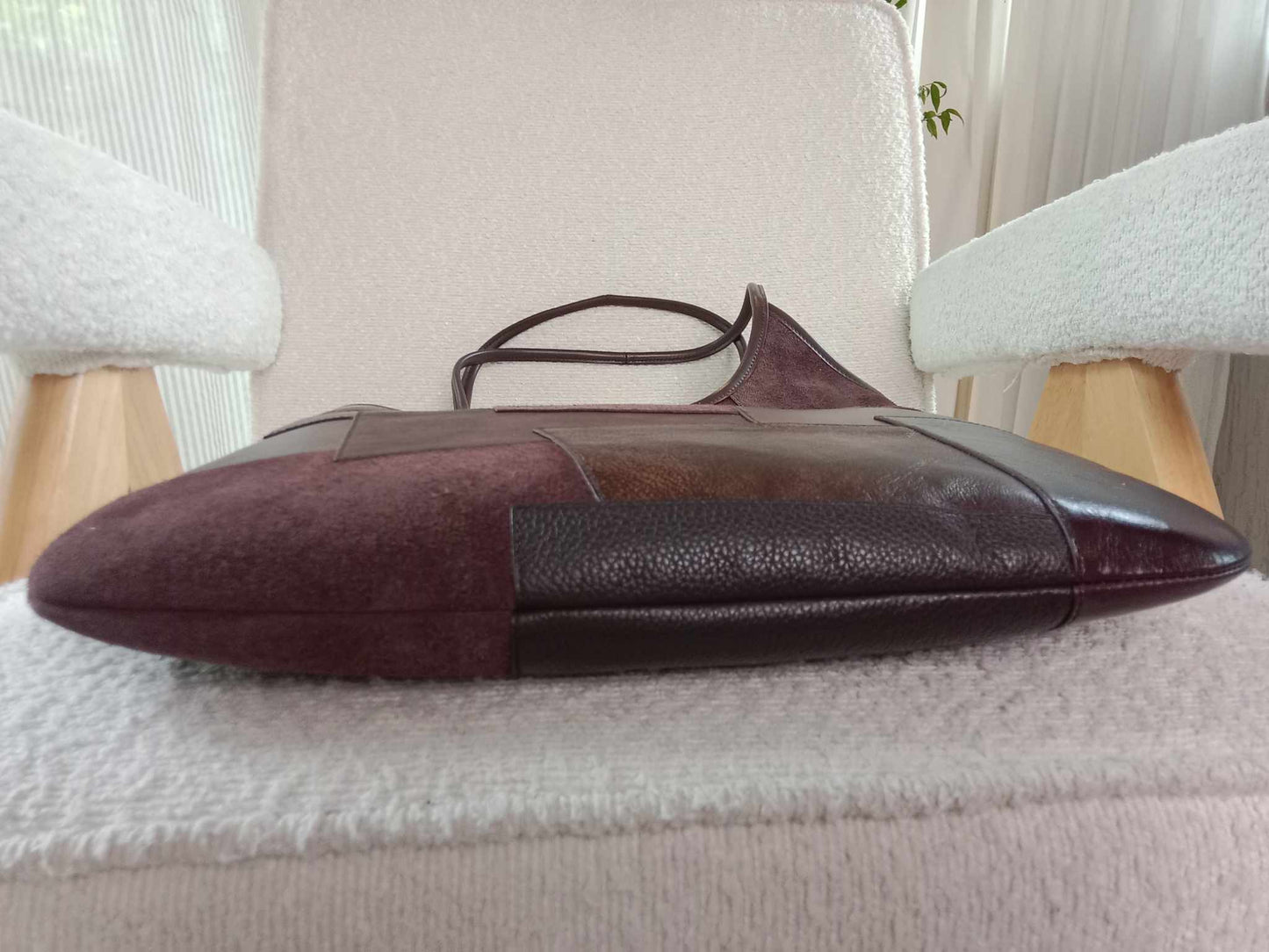 Miu Miu Upcycled Ivy Patchwork Tote Bag Brown Brandnew