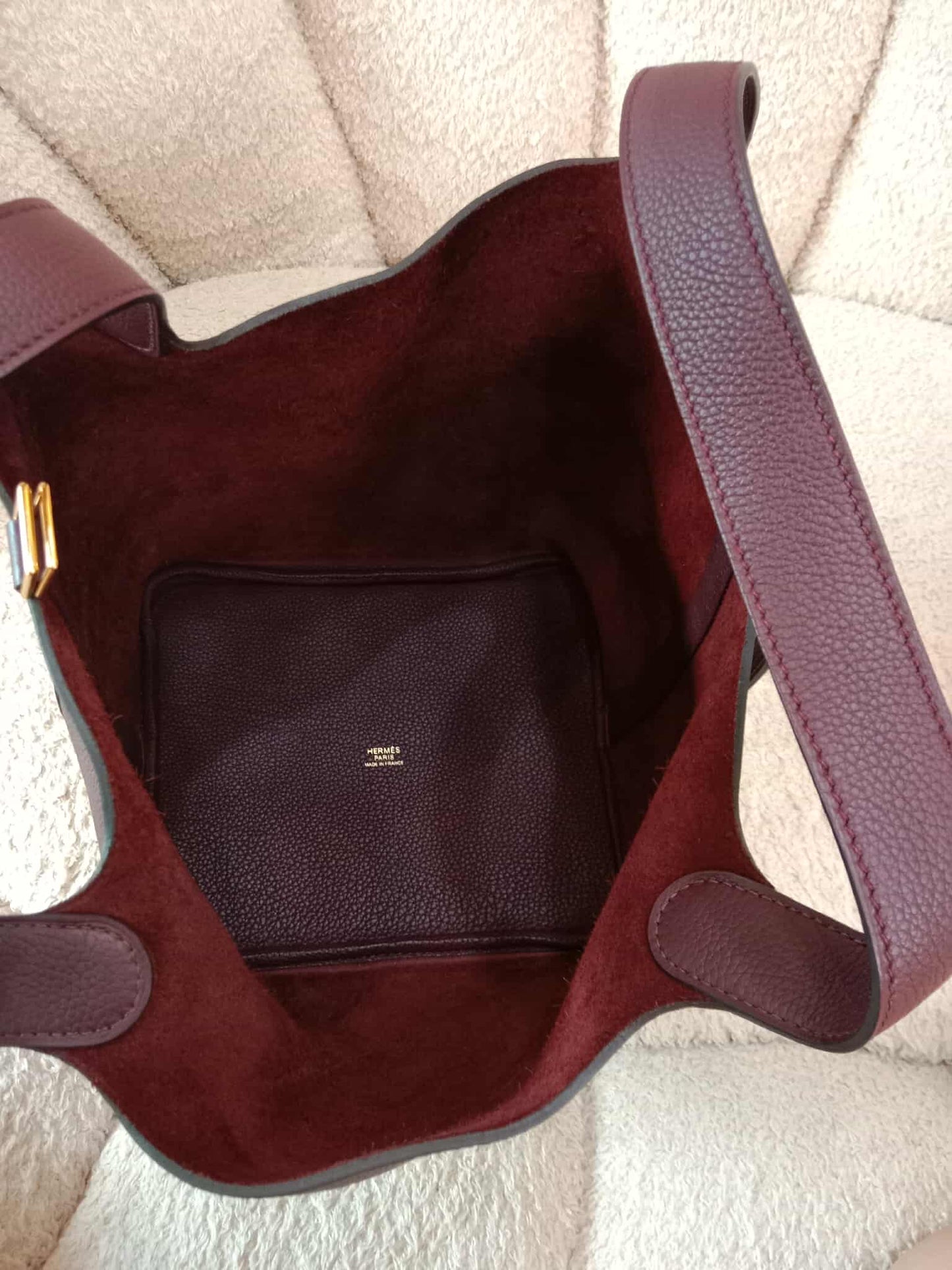 Hermes Picotin 22 Maurice Bordeaux Stamp Y 2020