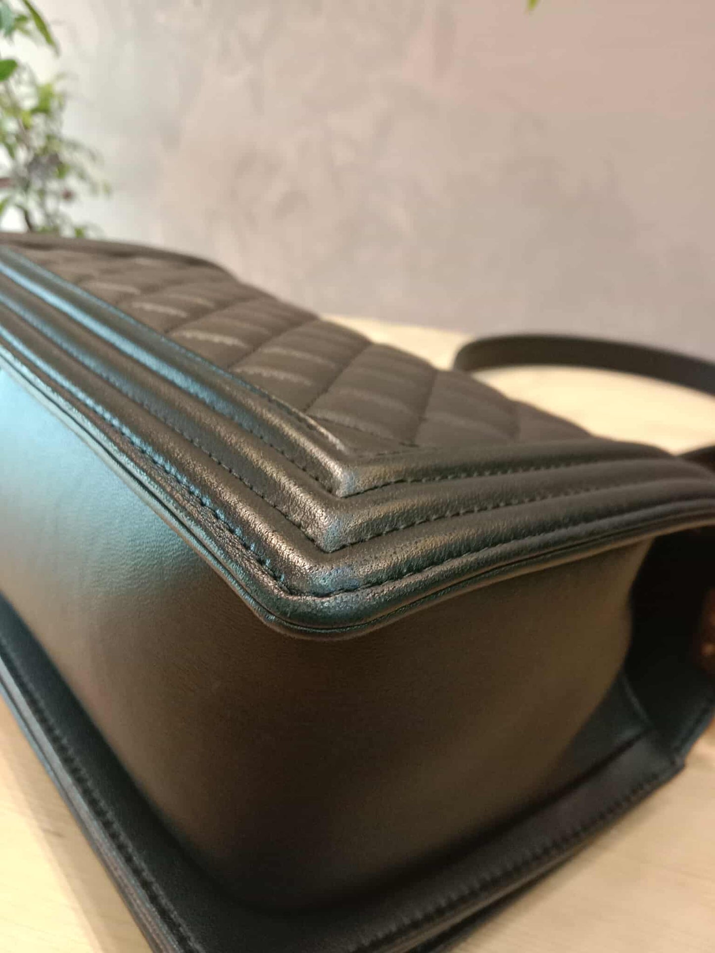 Chanel Leboy Quilted Lambskin Old Medium Black Series 23