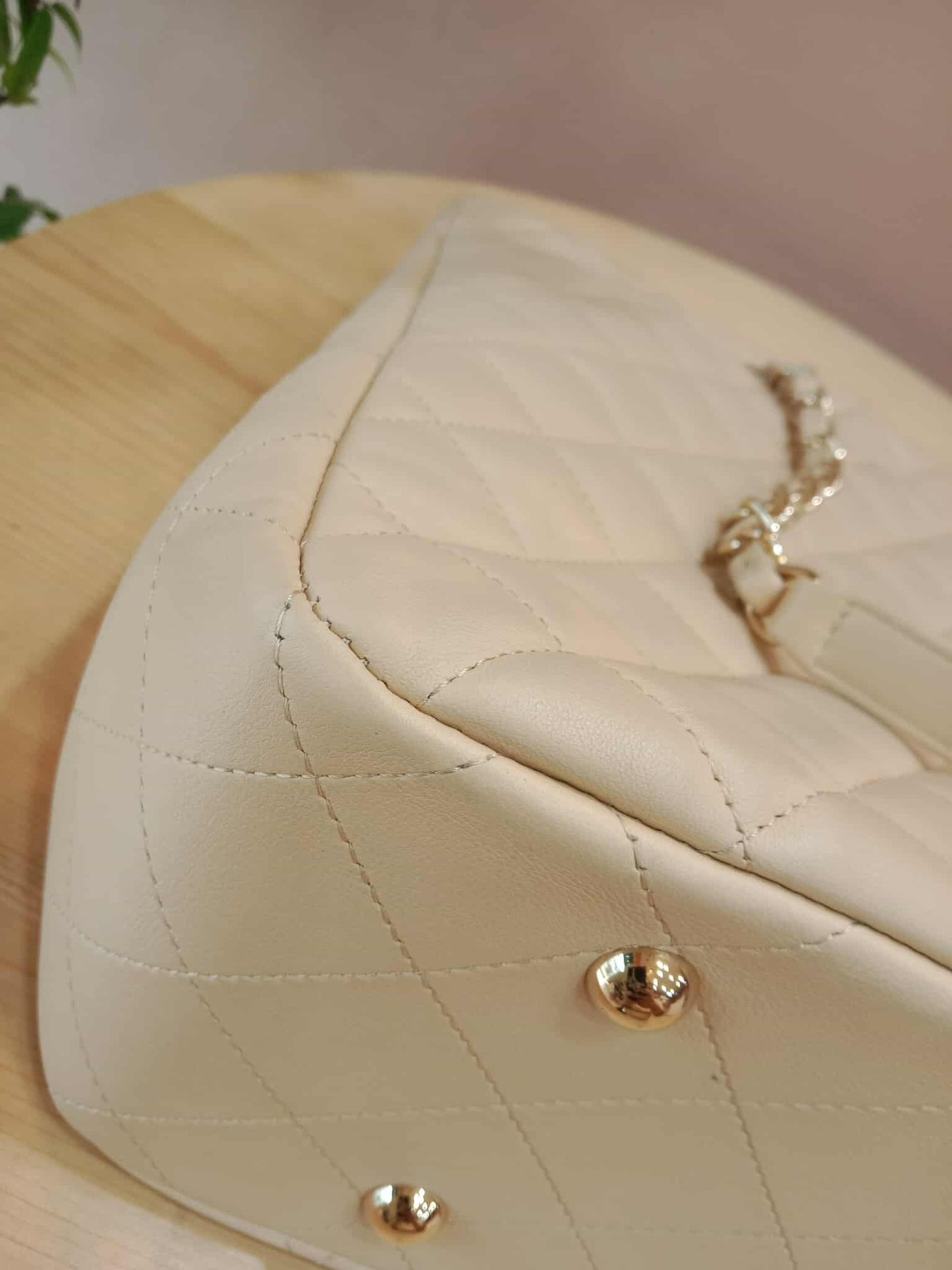 Chanel Classic CC Tote Beige Lambskin Series 21