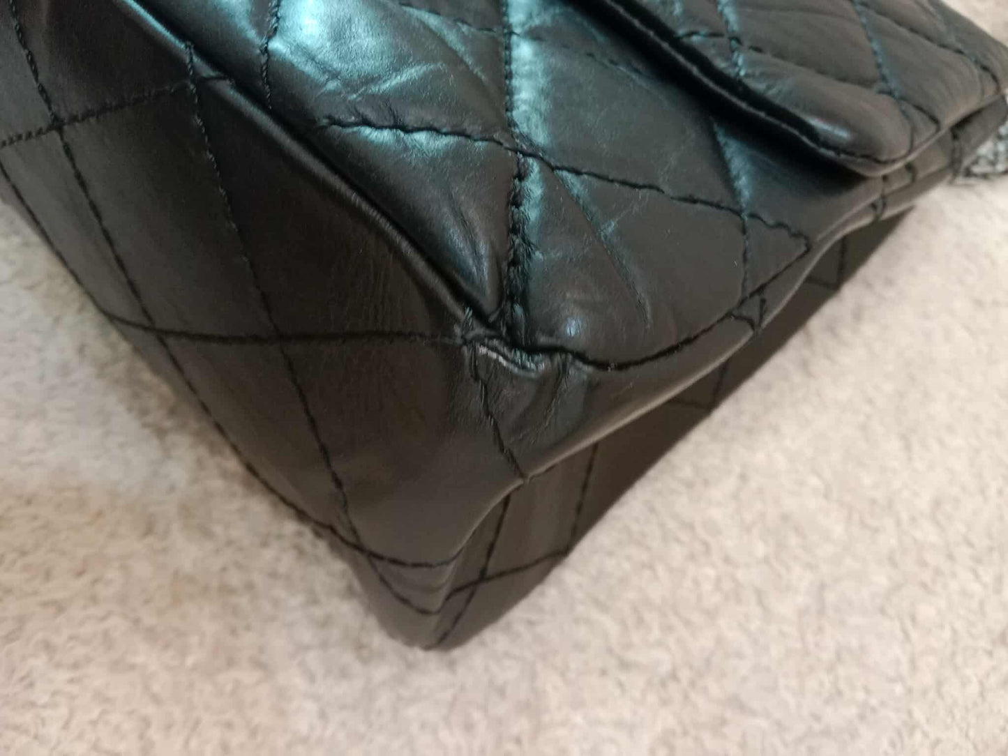 Chanel Reissue Mademoiselle Double Flap Black Calfskin Series 14