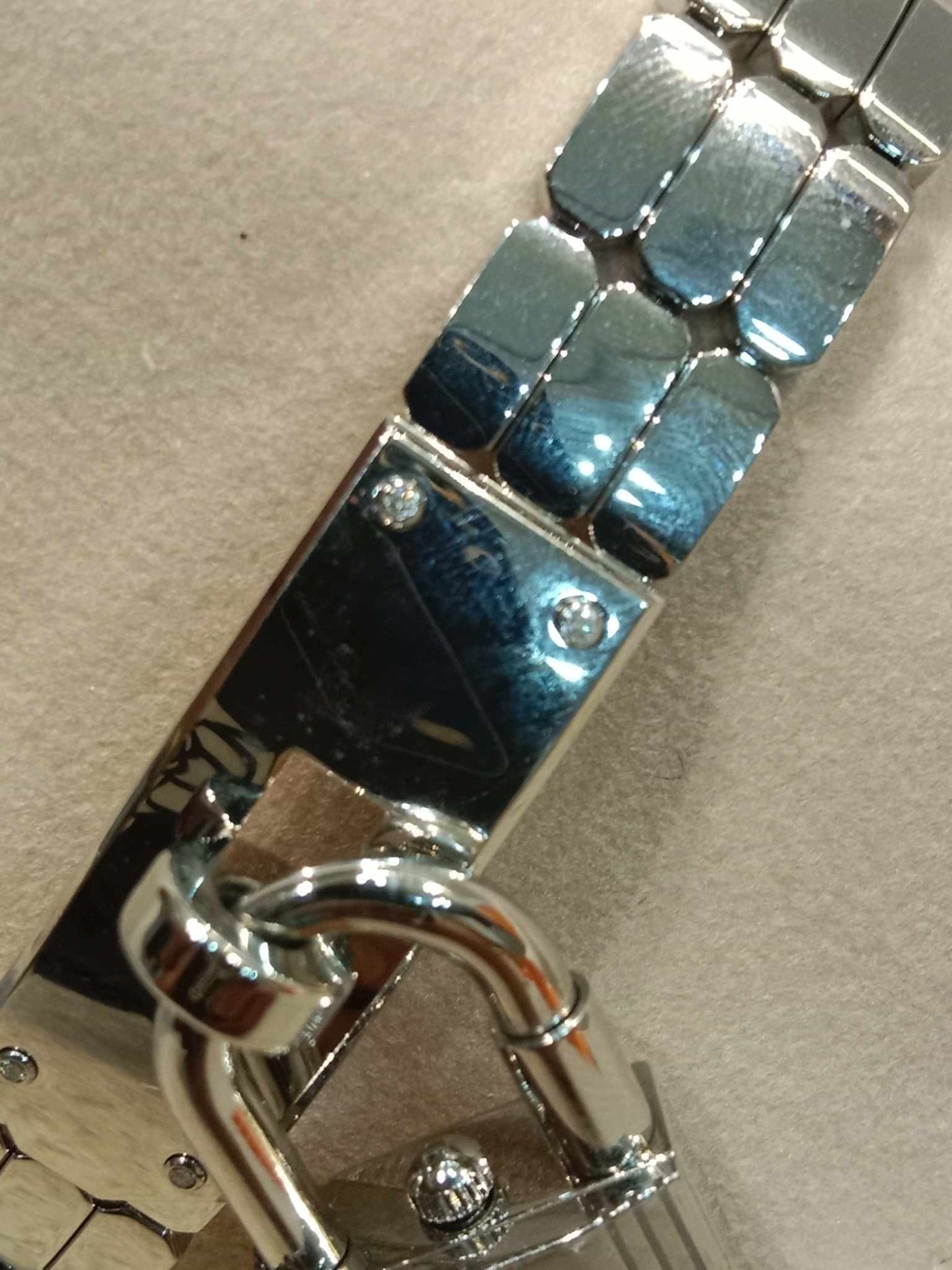 Hermes Stainless Steel Diamond 16mm Kelly Quartz Watch