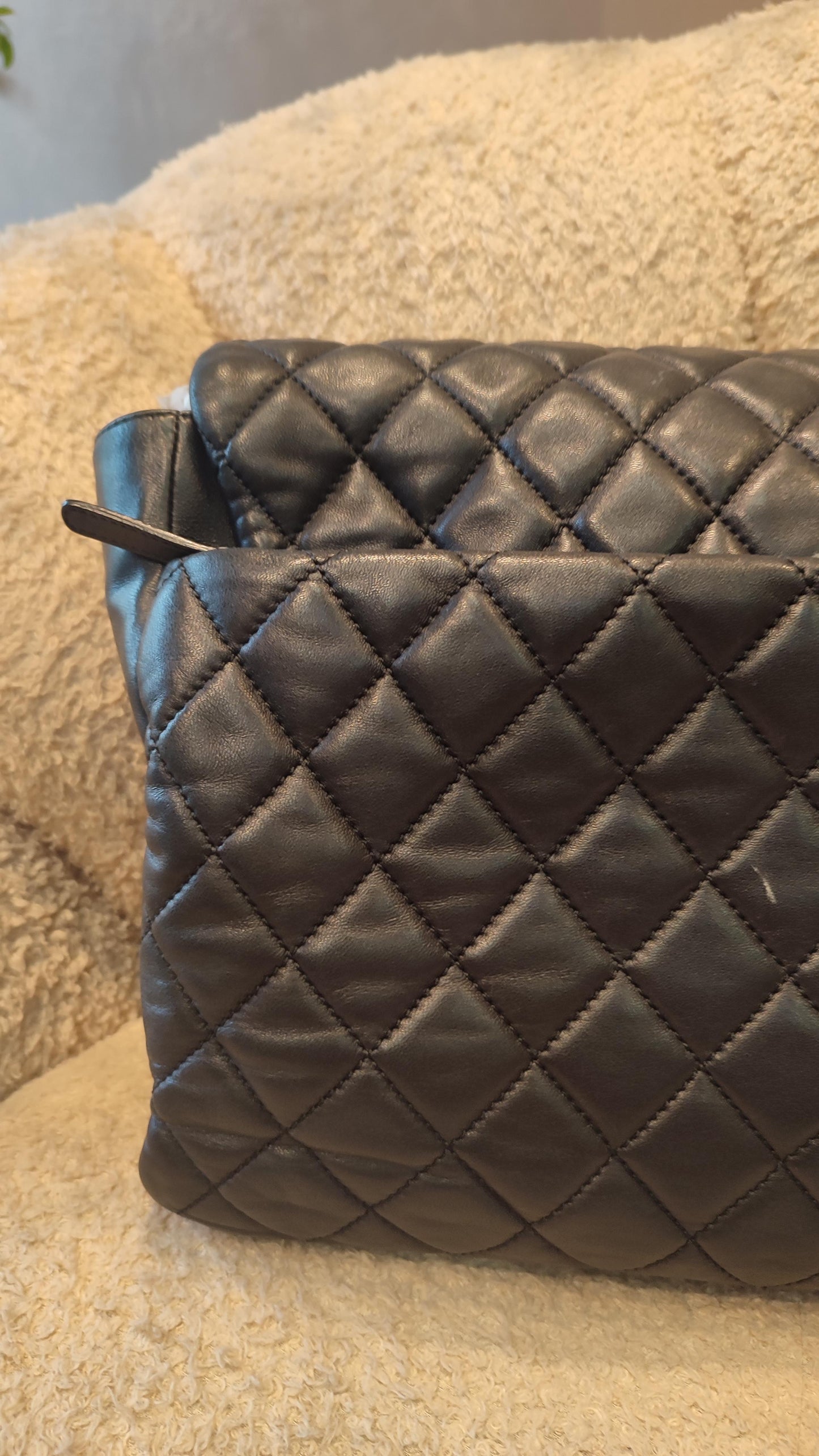 Chanel Coco Rain Single XXL Flap Lambskin Black Series 14