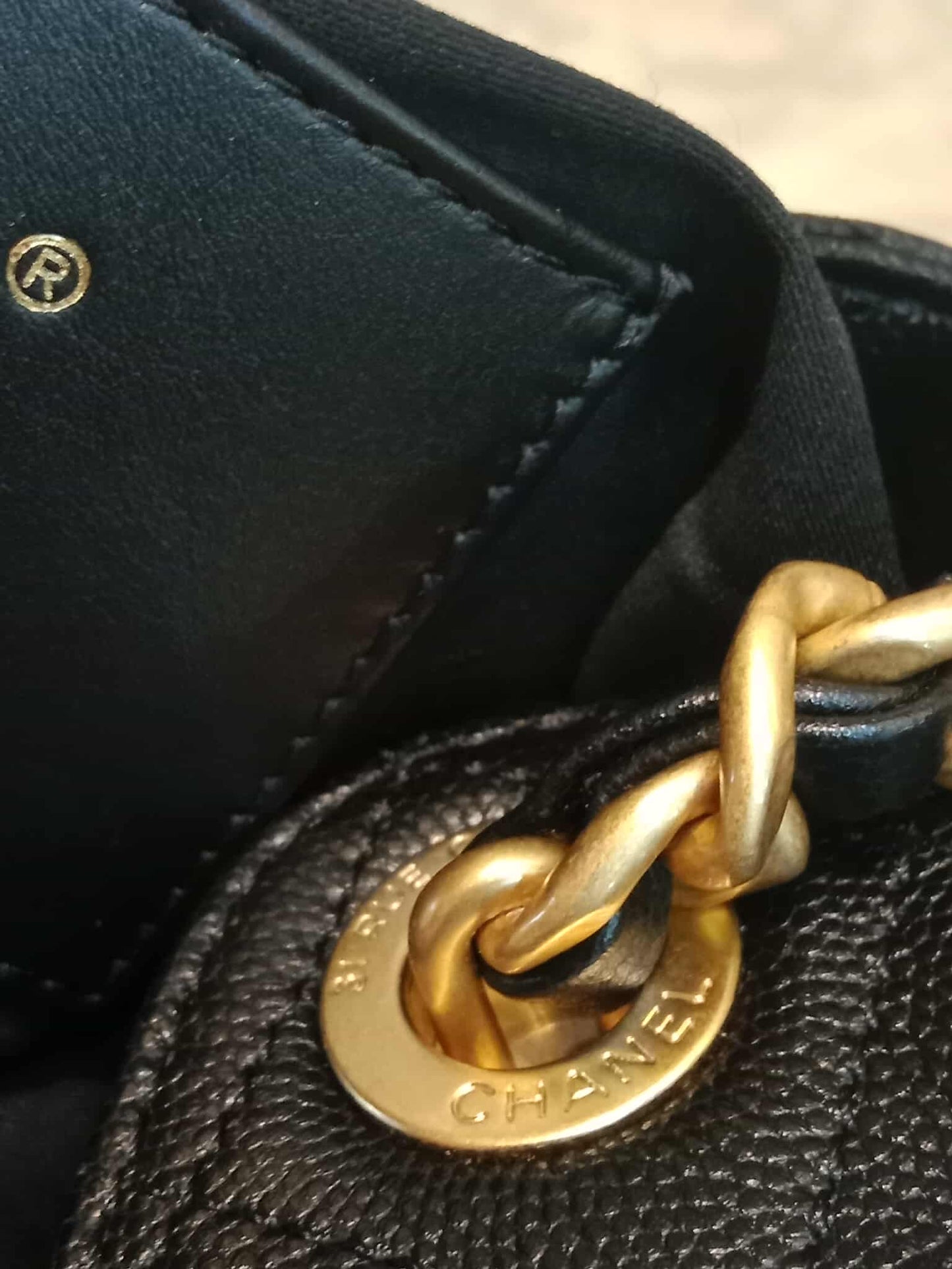 Chanel 25 Black Medium Caviar Microchipped