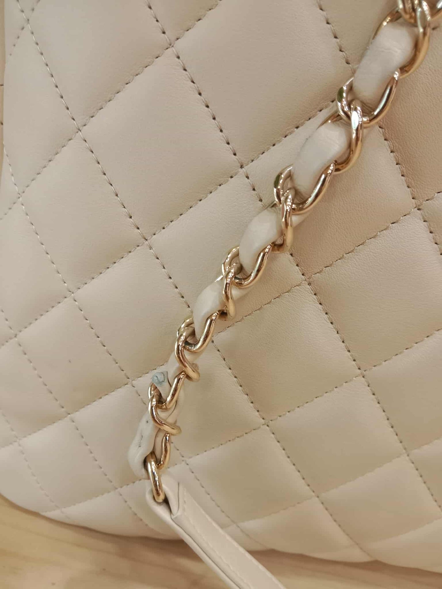 Chanel Classic CC Tote Beige Lambskin Series 21