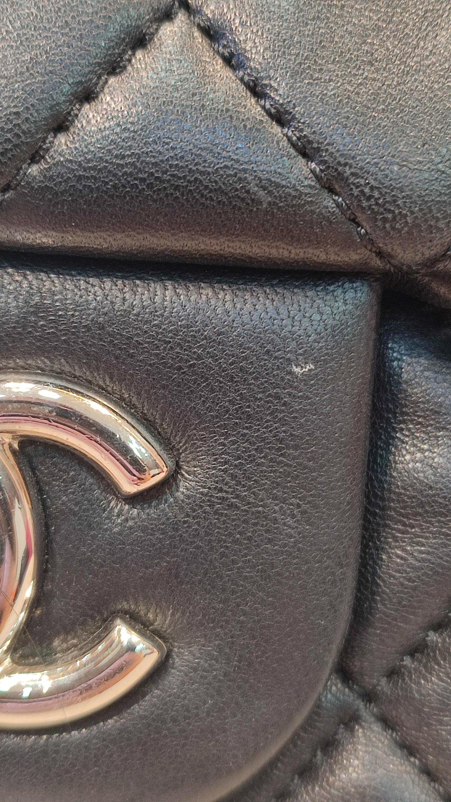 Chanel Coco Rain Single XXL Flap Lambskin Black Series 14