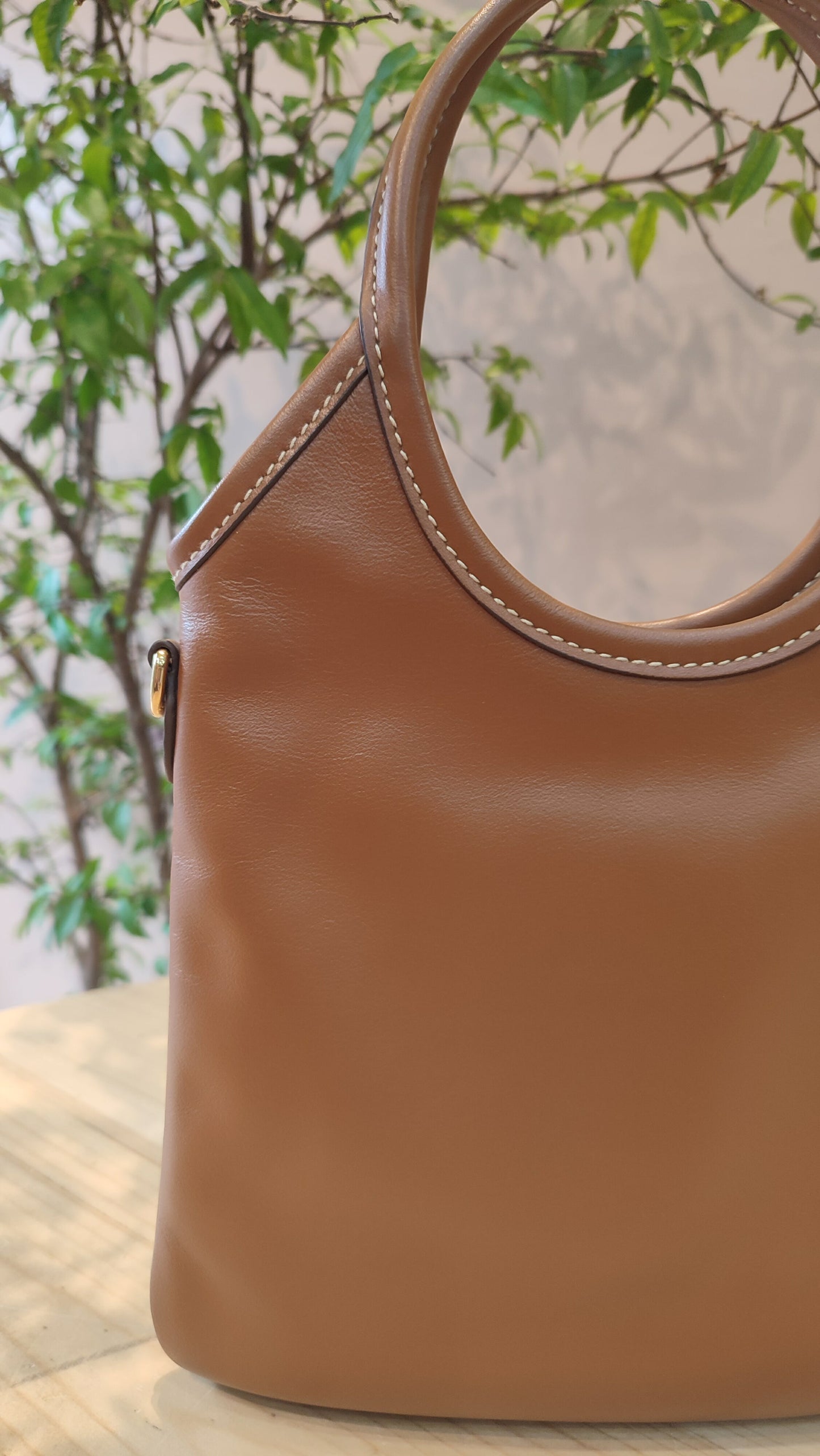 Miu Miu Ivy Tote Bag Cognac Mini Fullset