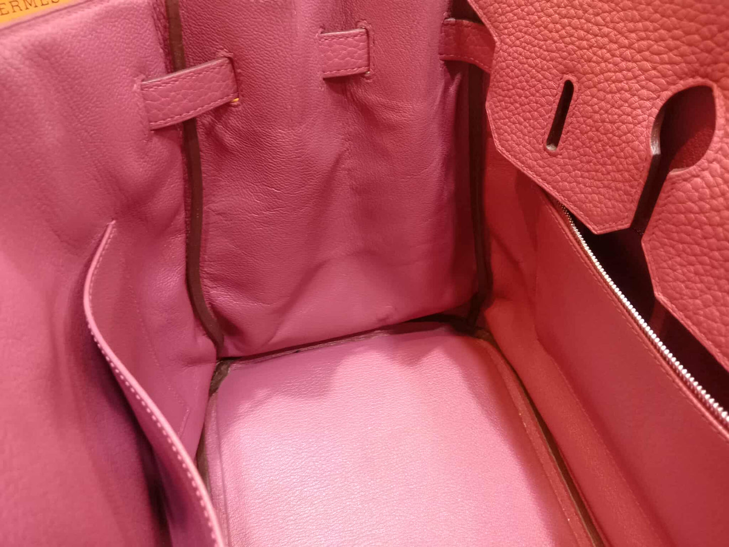 Hermes Birkin 35 Rose Poupre Clemence Stamp T 2015