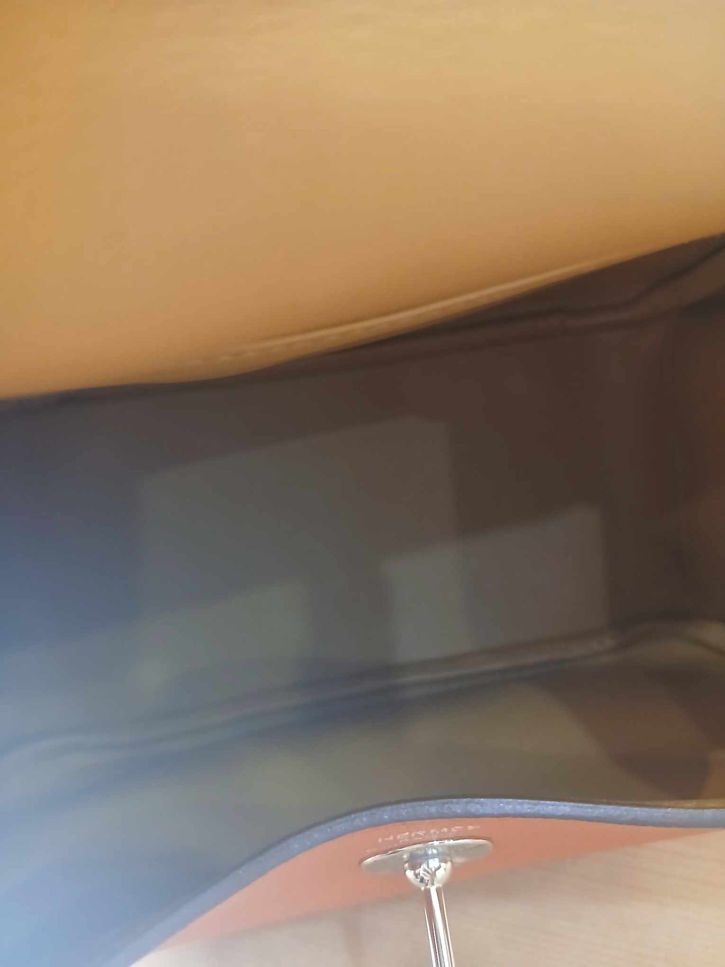 Hermes Mini Lindy Bi-Color Orange Stamp Z 2021