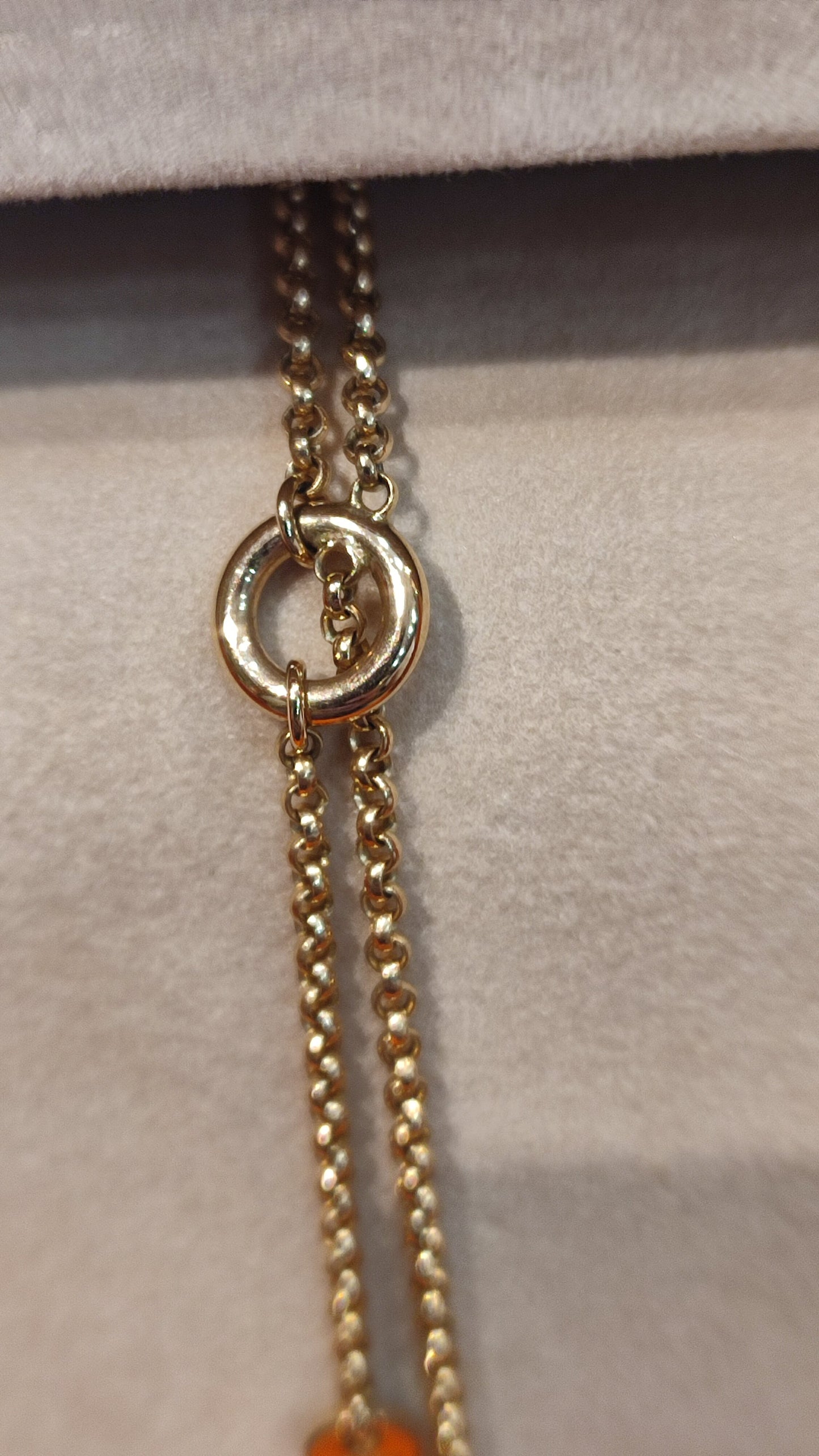 Hermes Kelly Clochette Diamond/Gold Necklace Fullset