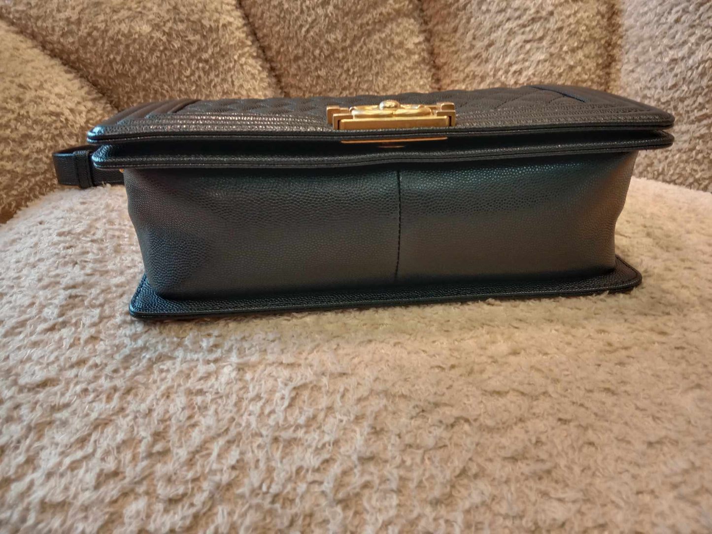 Chanel Leboy Caviar Black Old Medium Series 28