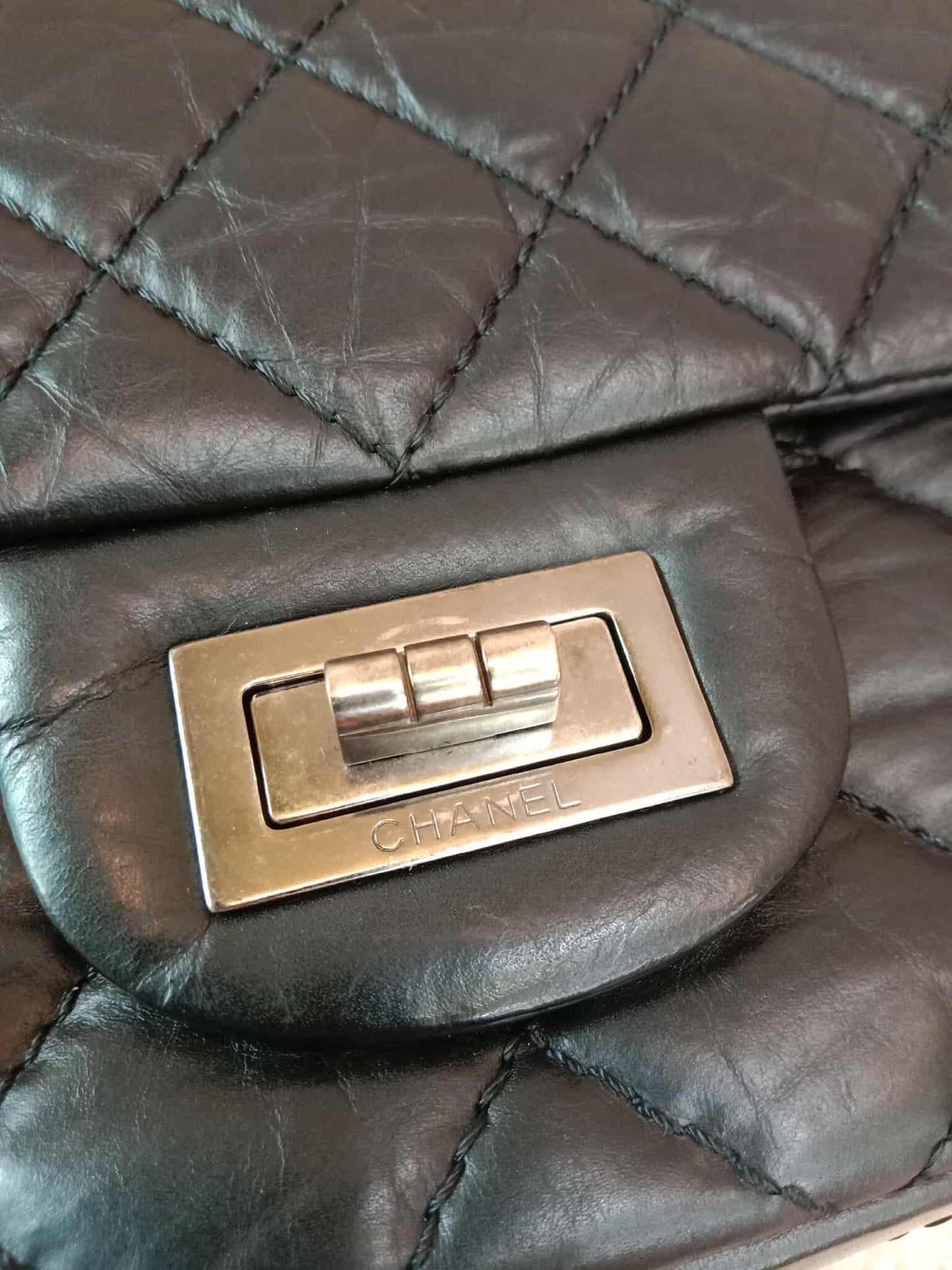 Chanel Reissue Mademoiselle Double Flap Black Calfskin Series 14