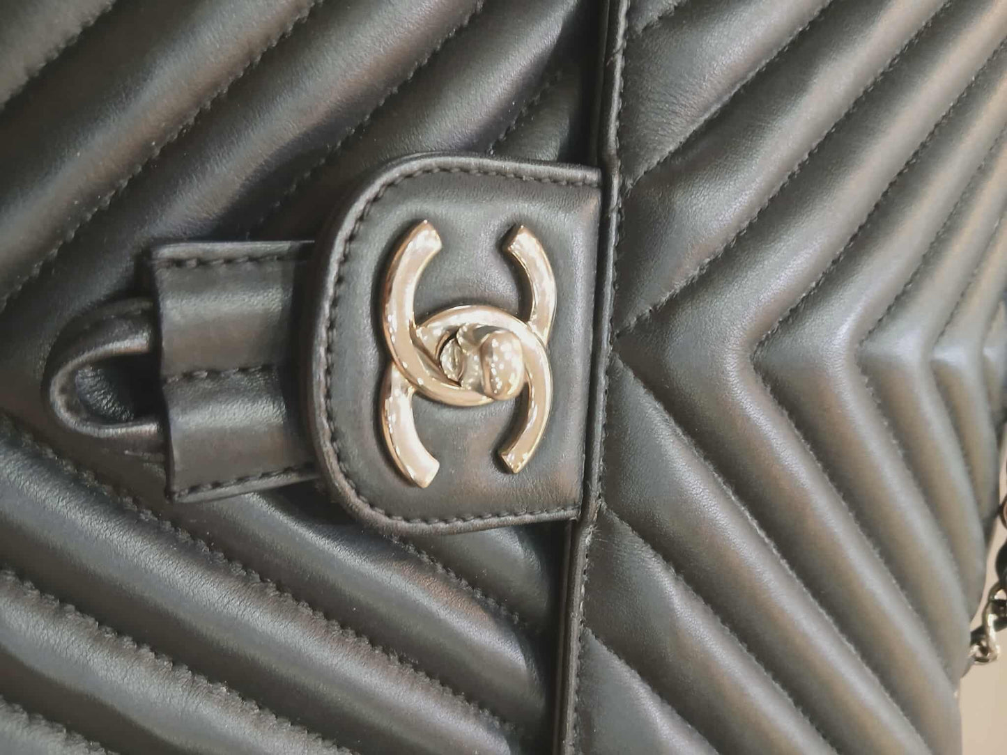 Chane Urban Spirit Backpack Chevron Lambskin Black Series 22