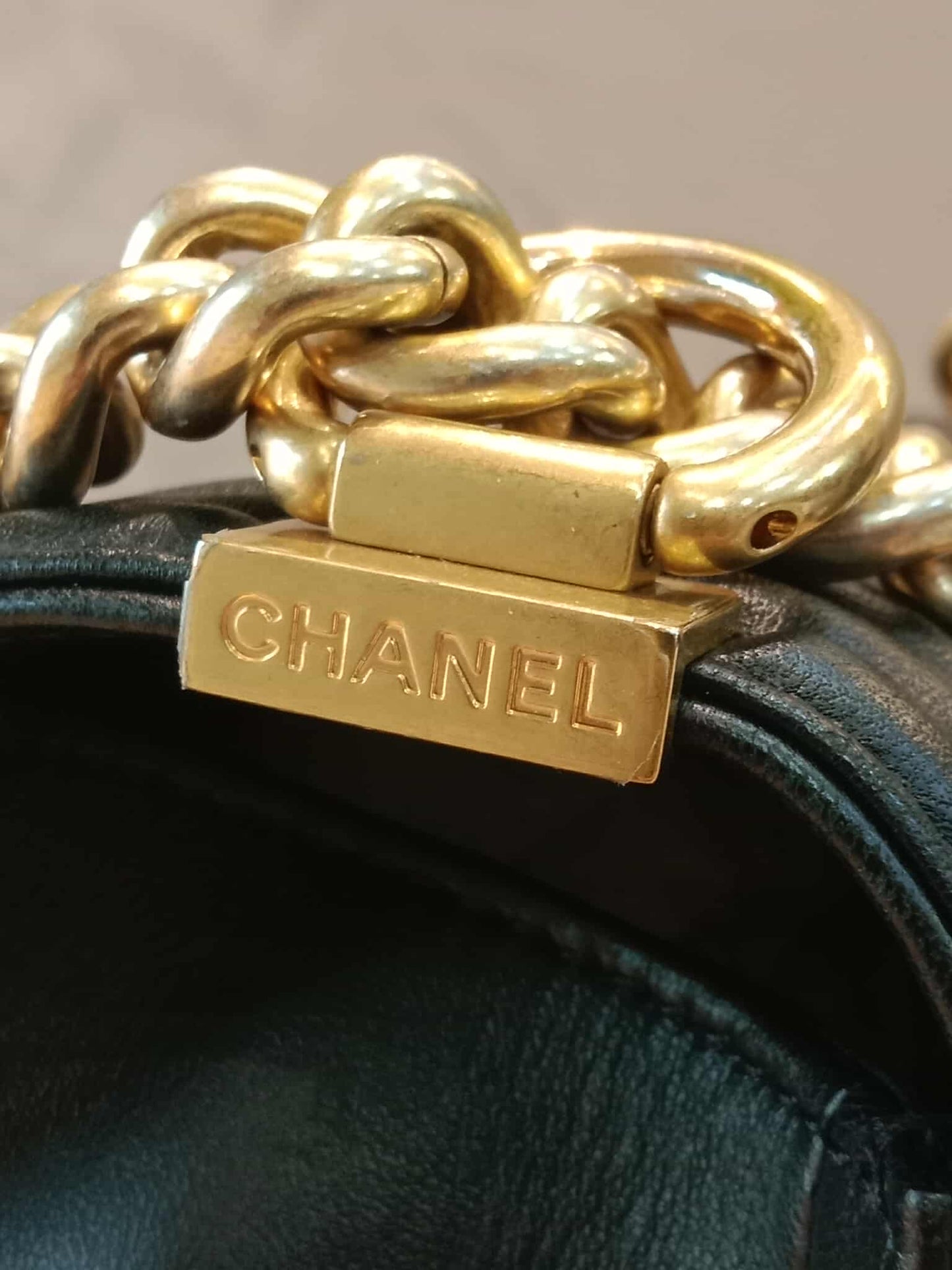 Chanel Leboy Quilted Lambskin Old Medium Black Series 23