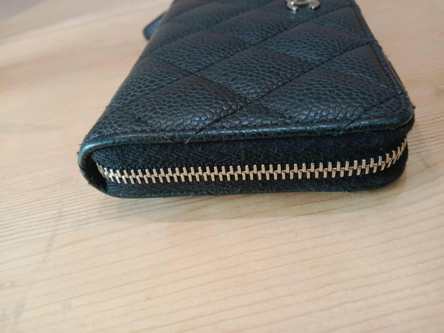 Chanel Long Zipped Wallet Caviar Black Series 19