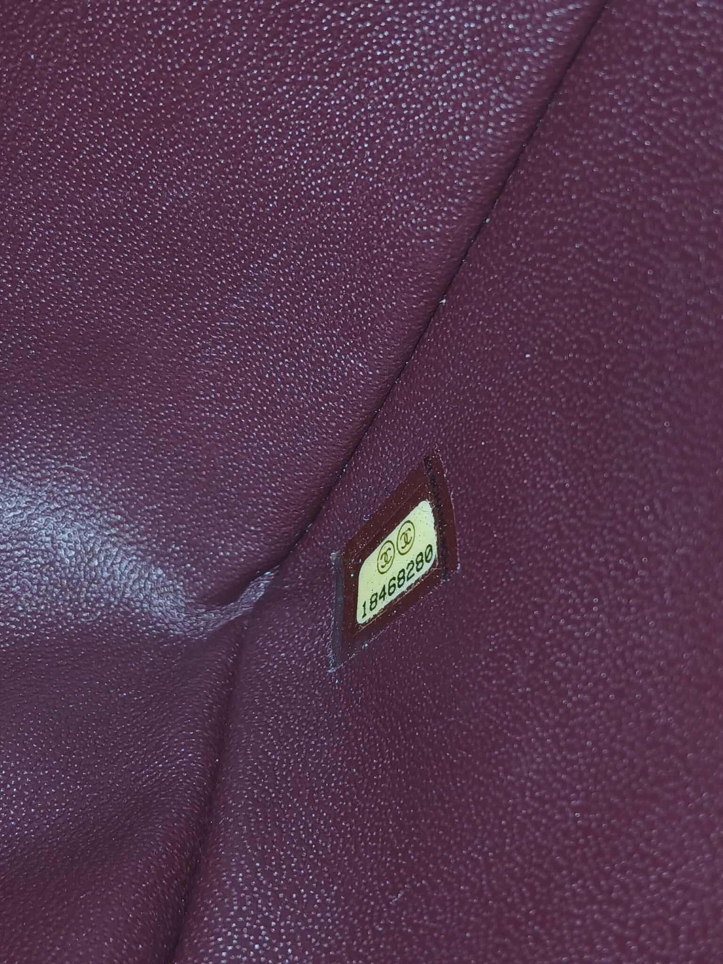 Chanel Diamond CC Chain Brown Caramel Lambskin Flap Bag Series 18