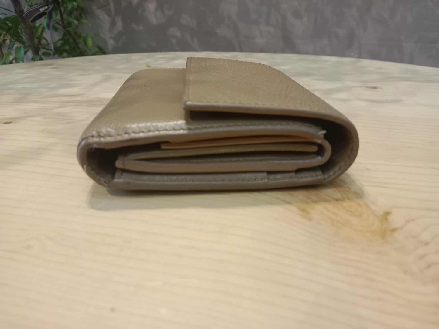 Celine Beige Trifold Wallet