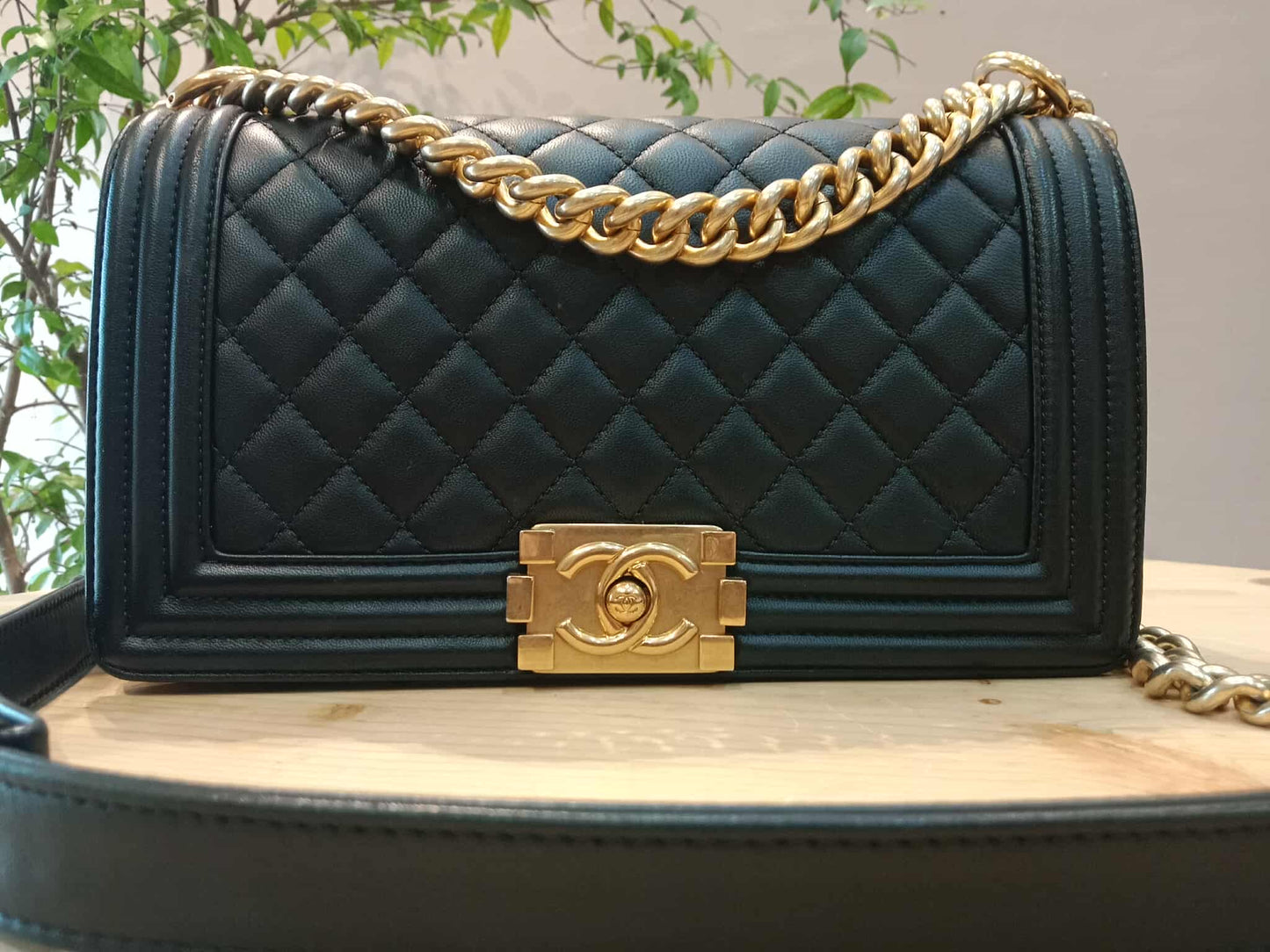 Chanel Leboy Quilted Lambskin Old Medium Black Series 23