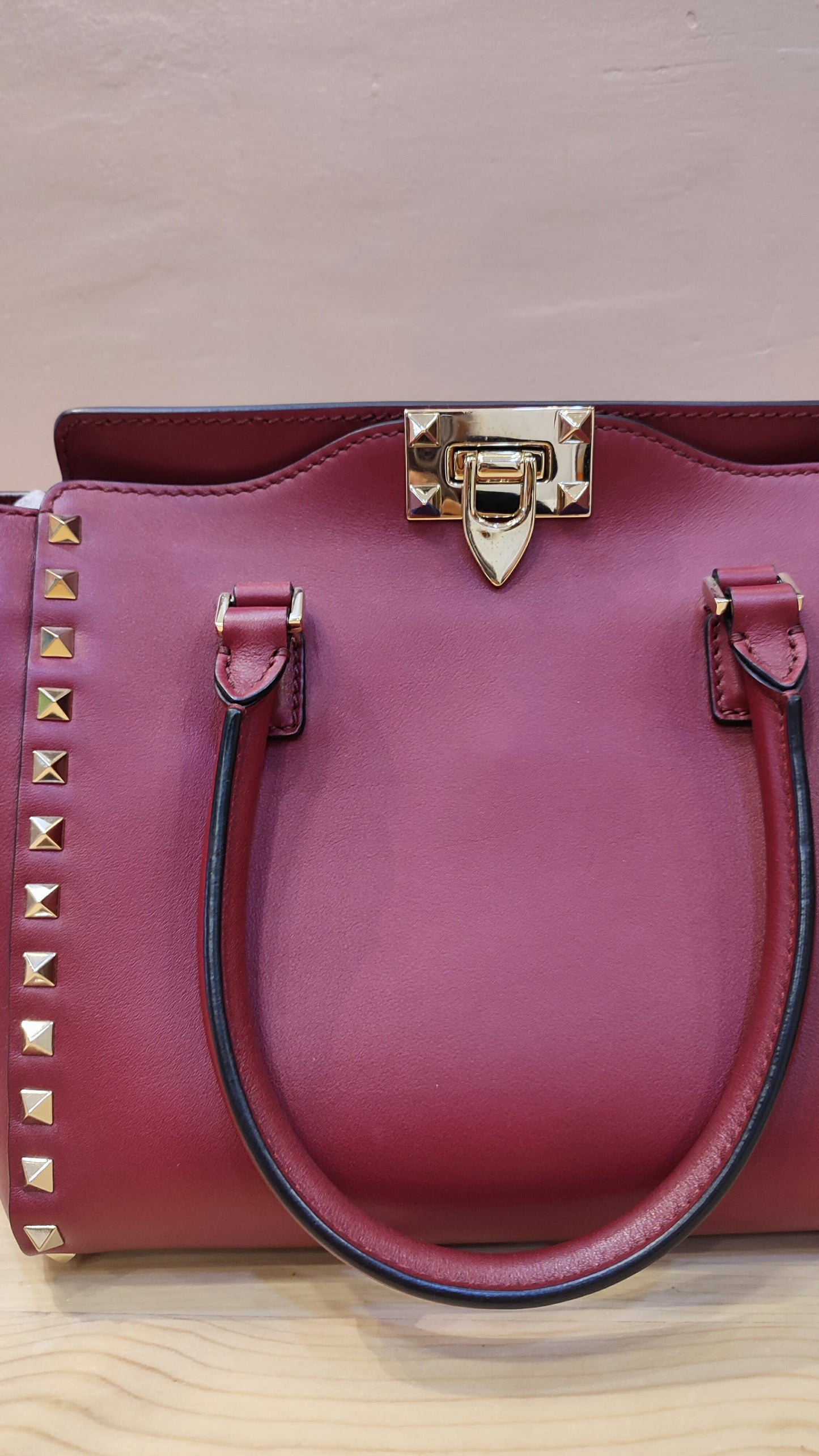 Valentino Rockstud Red Tote Bag