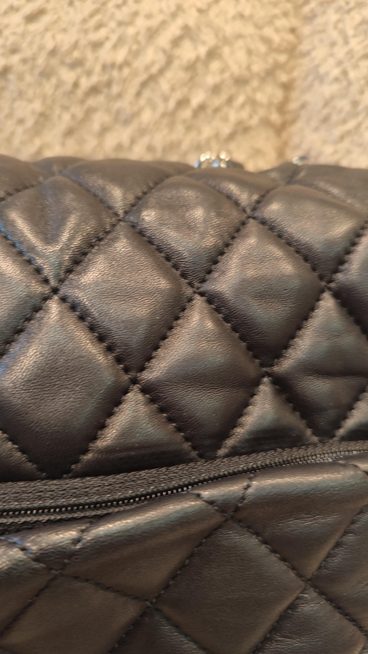 Chanel Coco Rain Single XXL Flap Lambskin Black Series 14