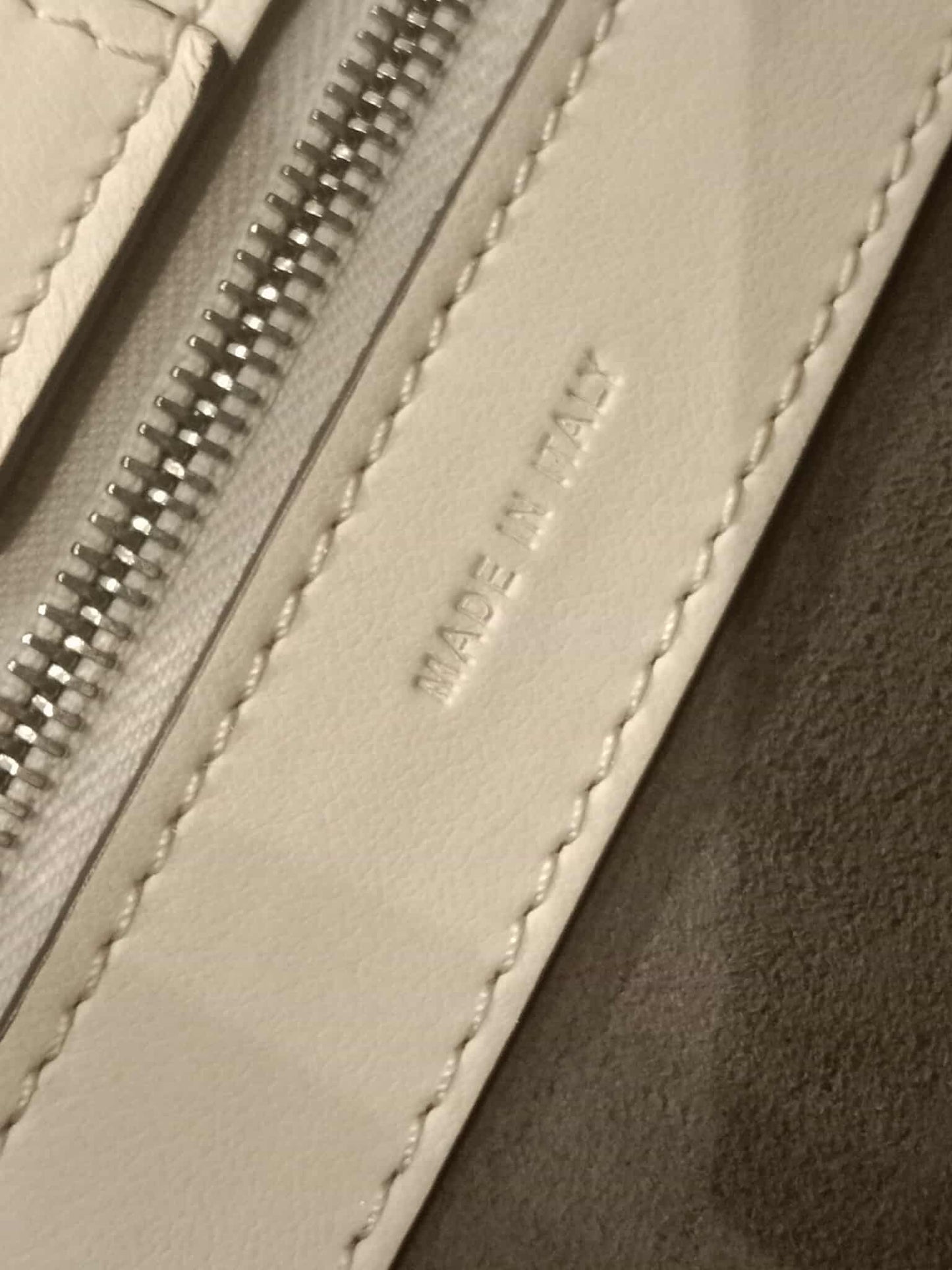 Fendi White Whipstitch Runaway Leather Satchel Bag