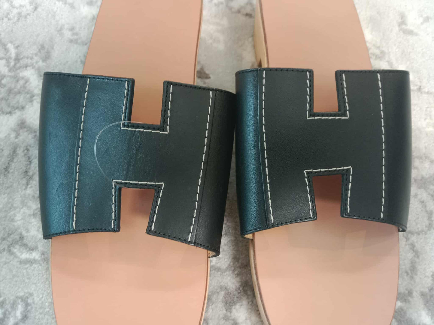 Hermes H Logo Sandals Size 38