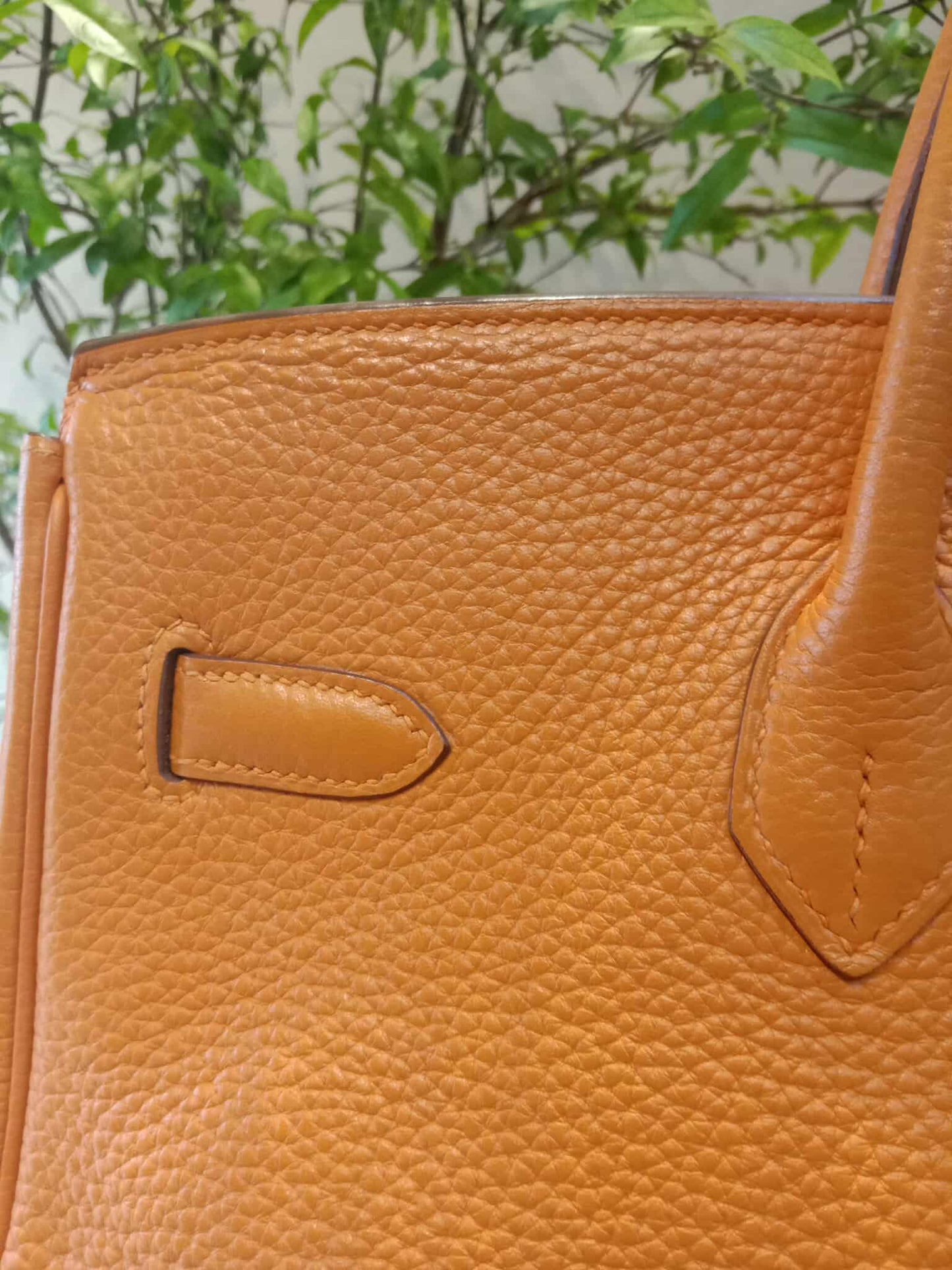 Hermes Birkin 35 Poppy Orange Clemence Stamp L Square 2008