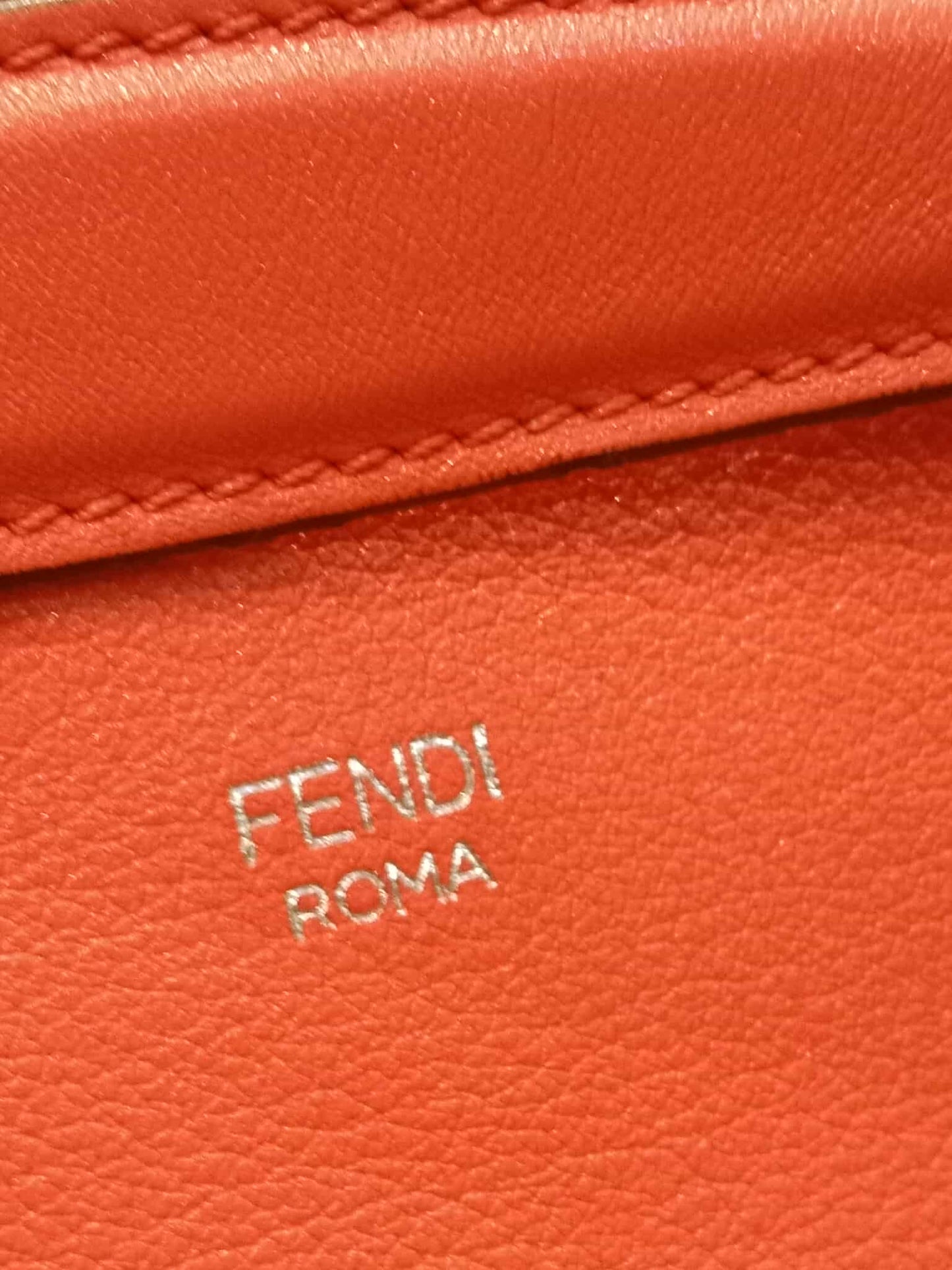 Fendi Papavero Calfskin Leather By-the-Way Mini Red Orange Bag