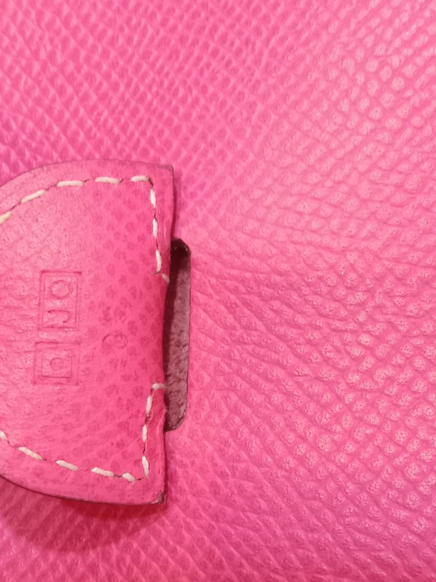 Hermes Evelyne Pink Epsom PM Stamp O Square 2011