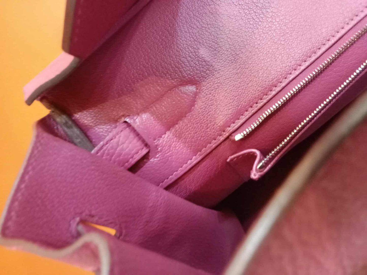 Hermes Birkin 35 Rose Poupre Clemence Stamp T 2015