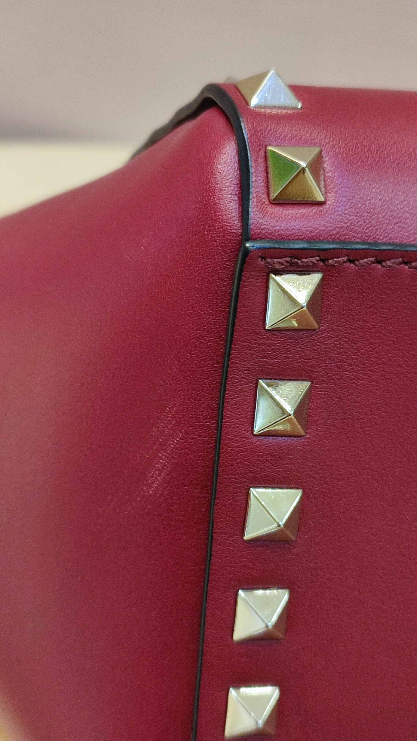 Valentino Rockstud Red Tote Bag