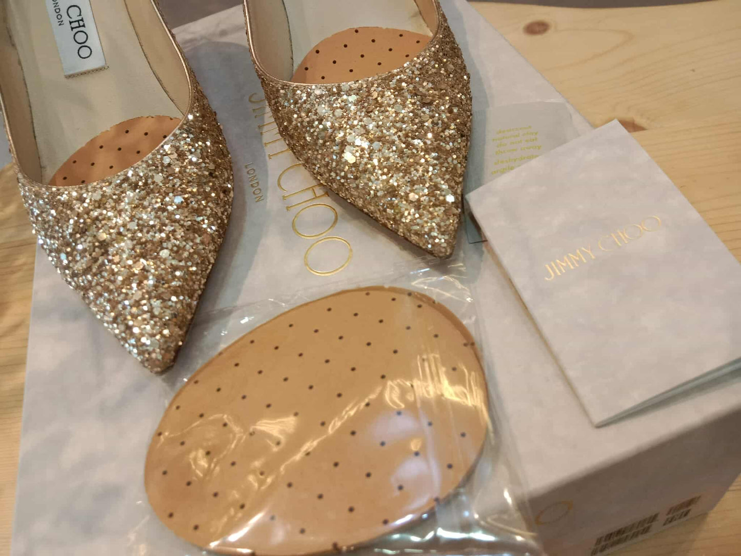Jimmy Choo Gold Heels Size 35.5