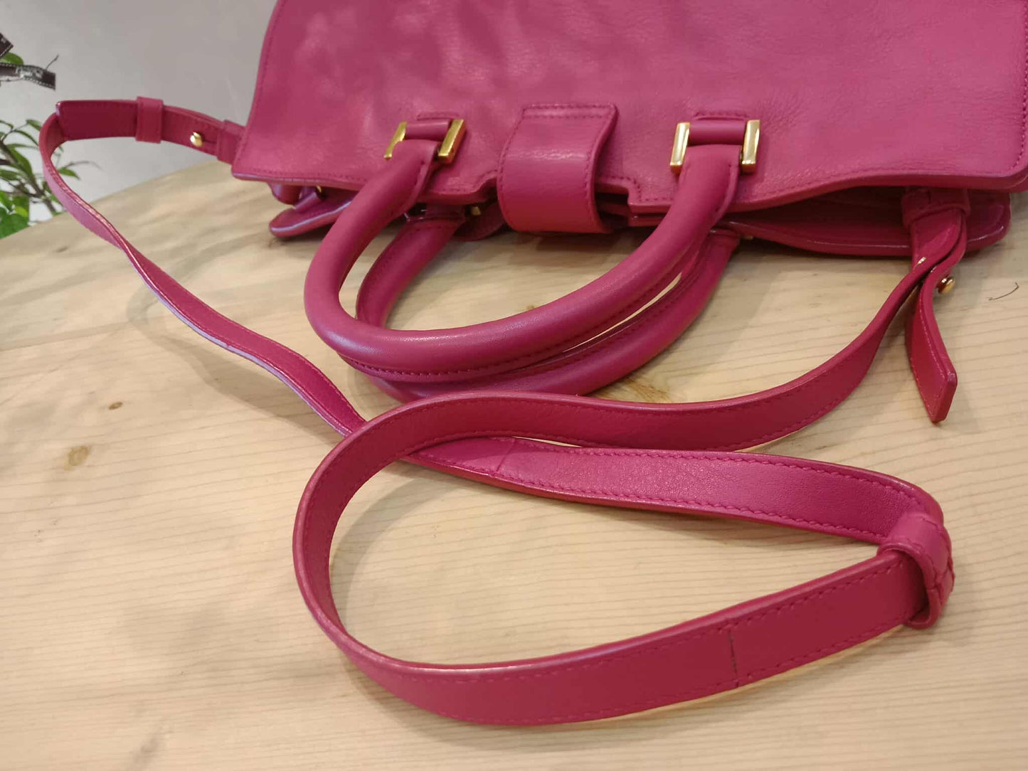 YSL Smooth Calfsin Cabas Bag Small Pink