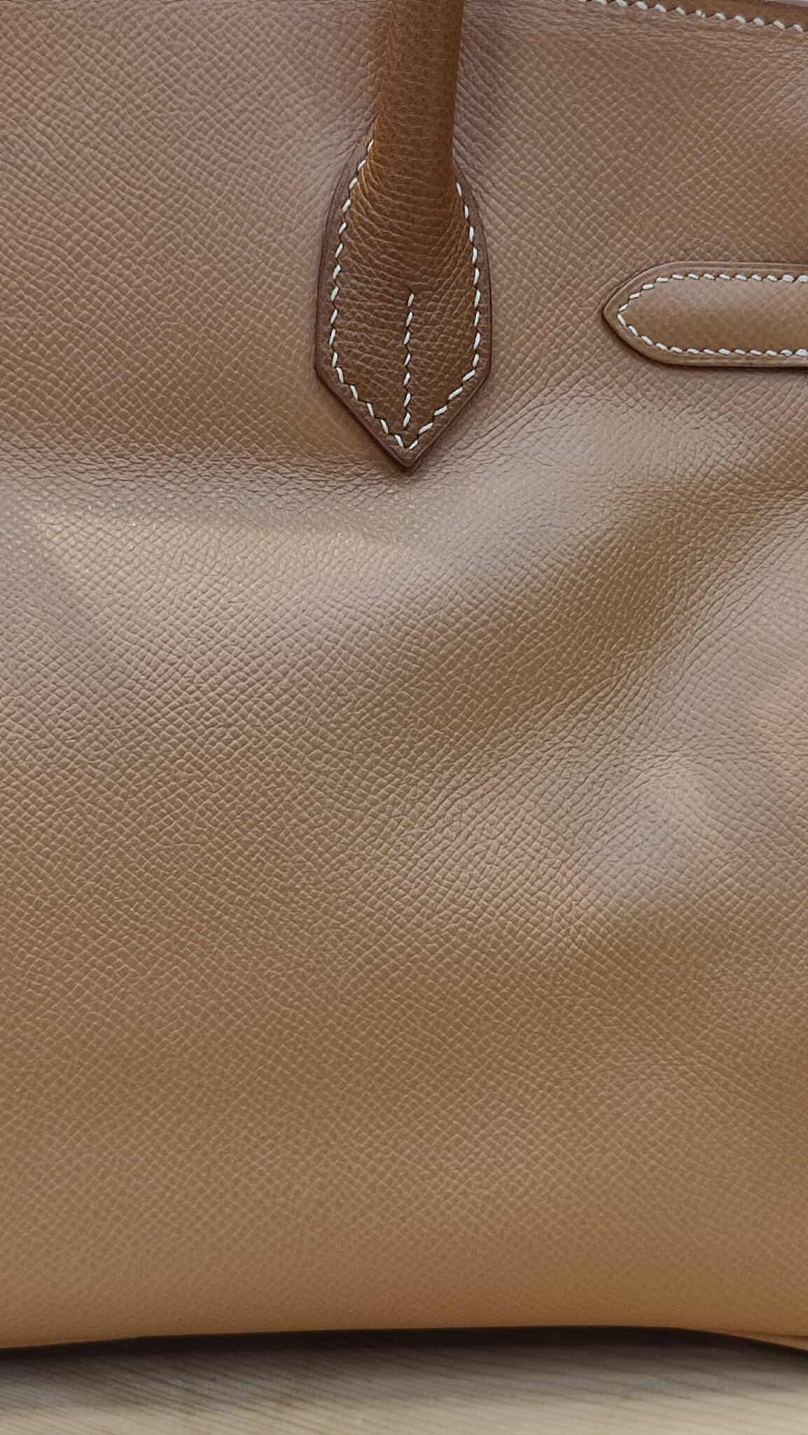 Hermes Birkin 30 Bicolor Gold/Biscuit Epsom Stamp G Square 2003 GHW