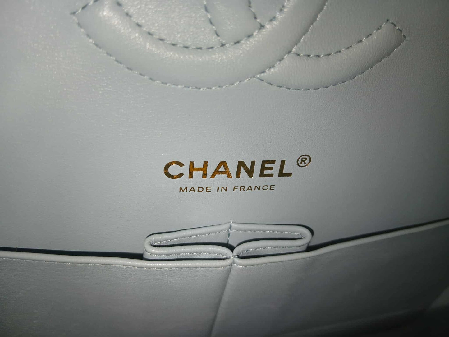 Chanel Quilted Double Flap Powder Blue Medium Caviar Microchipped