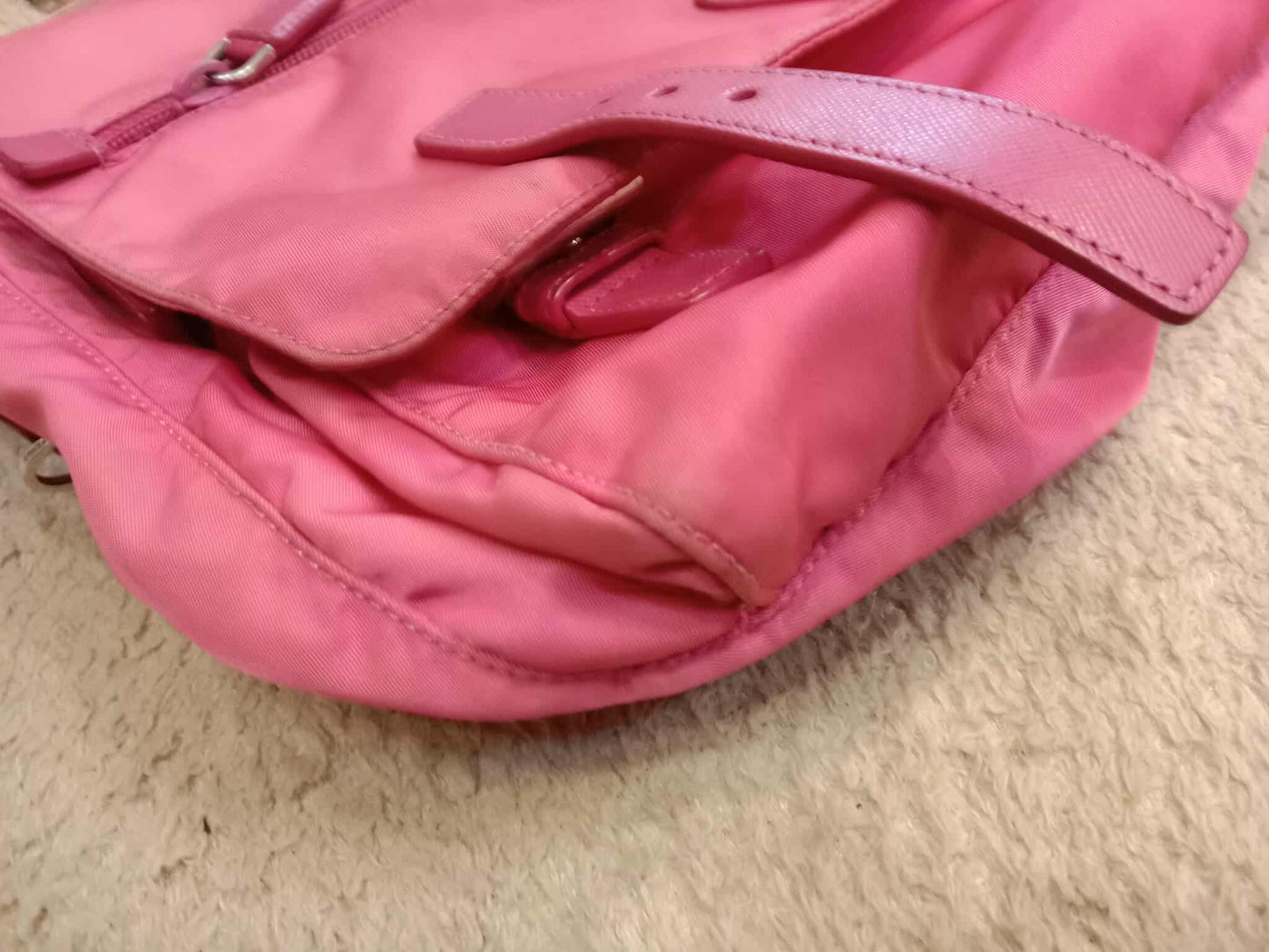 Prada Pink Tessuto Nylon/Leather Messenger Bag