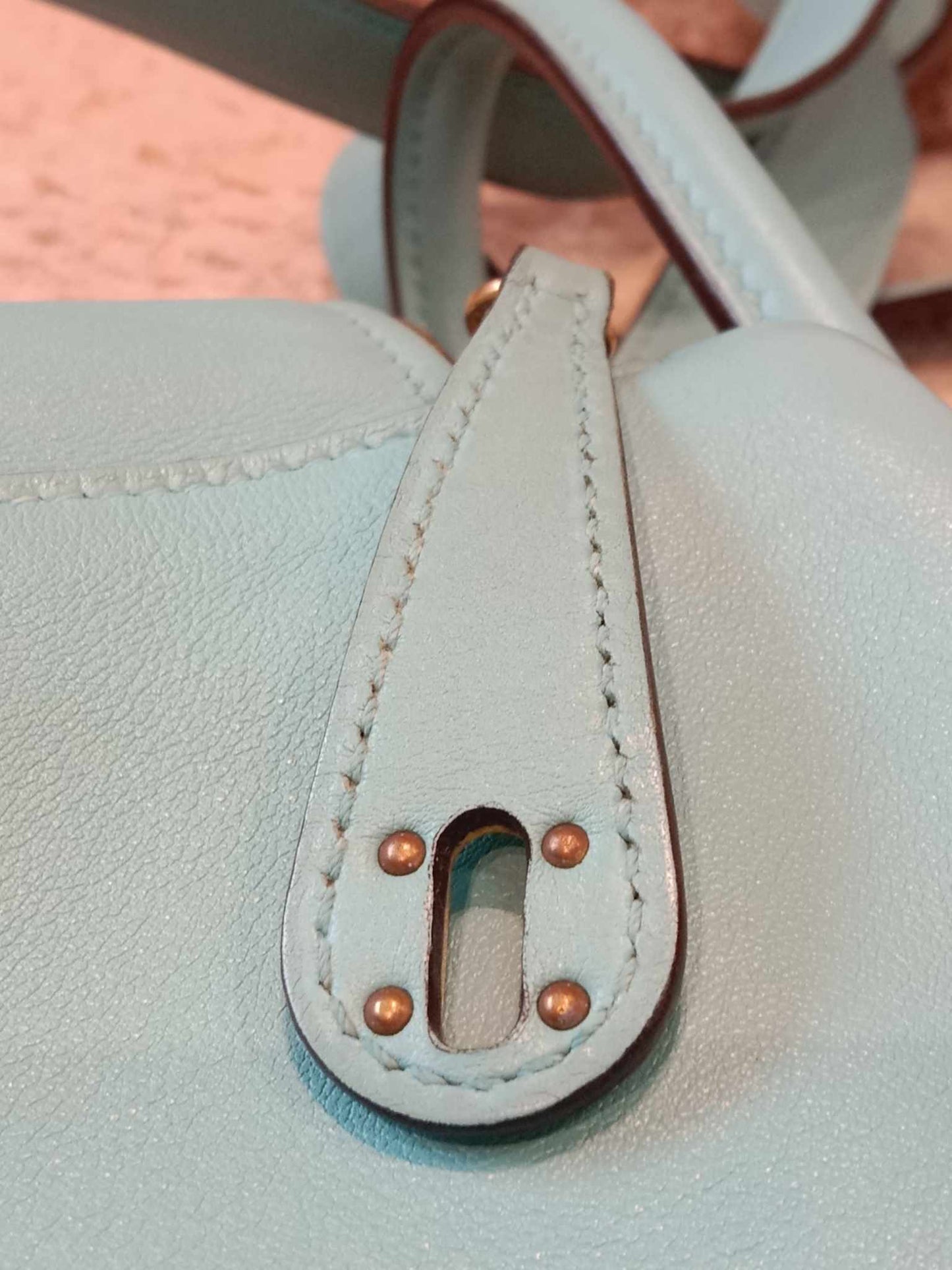 Hermes Mini Lindy Tiffany Blue Stamp Y 2020
