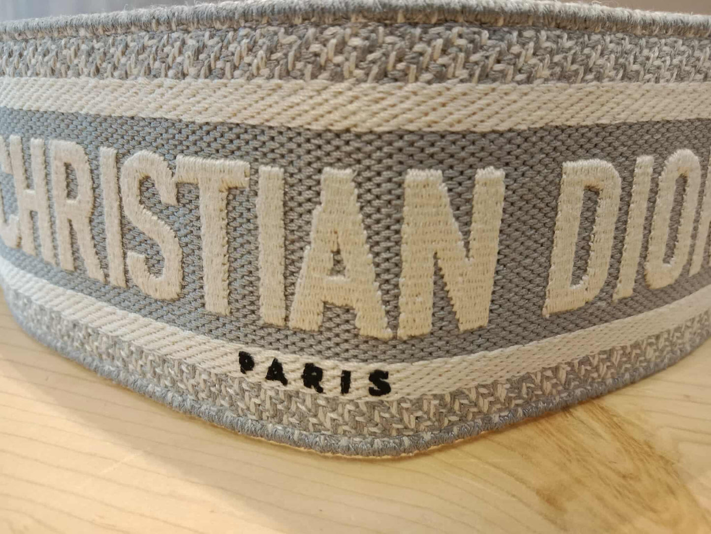 Dior Embroidered Logo Shoulder Strap