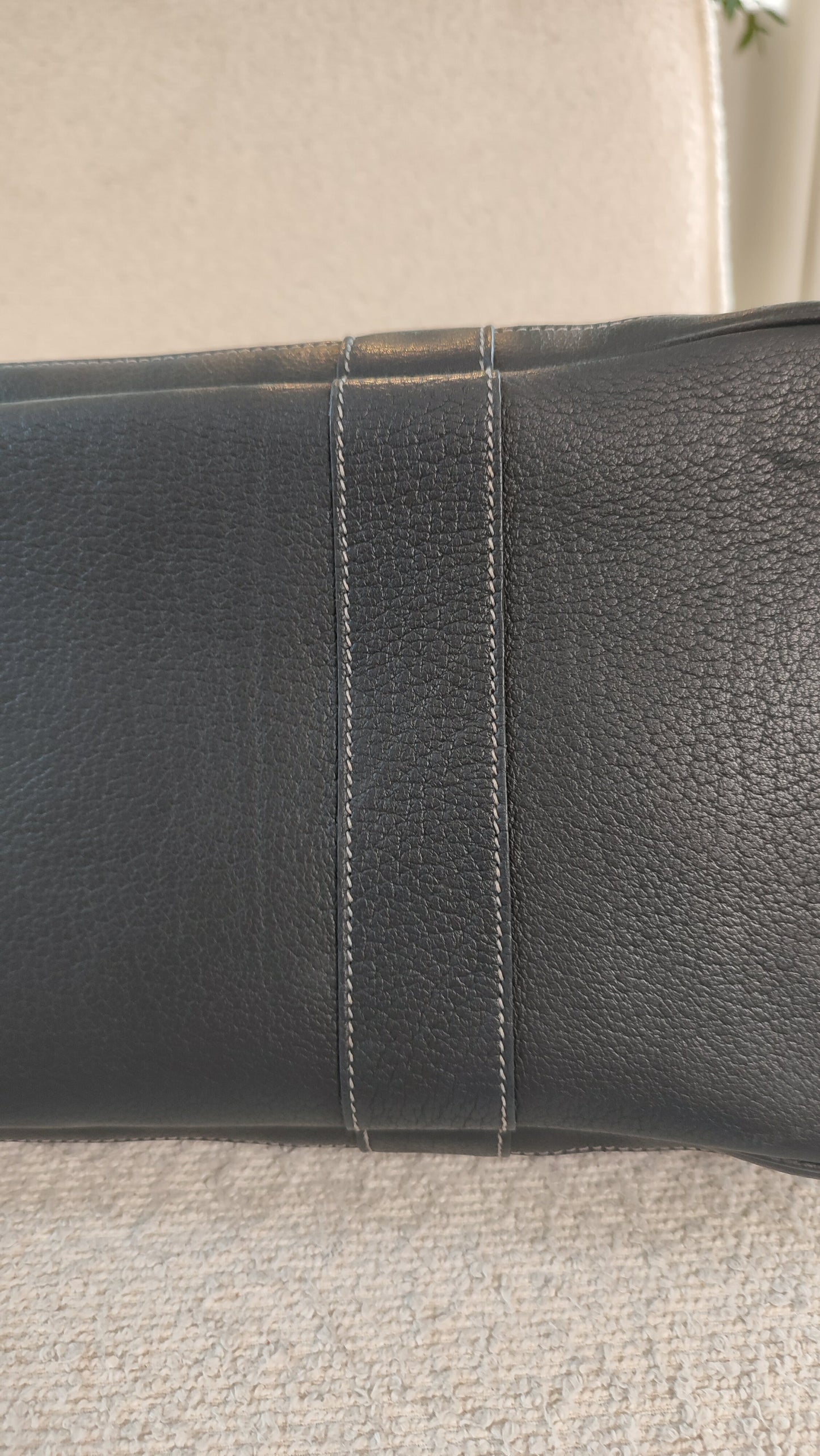 Hermes GPT 36 Noir Canvas/Leather Bag Stamp T 2015