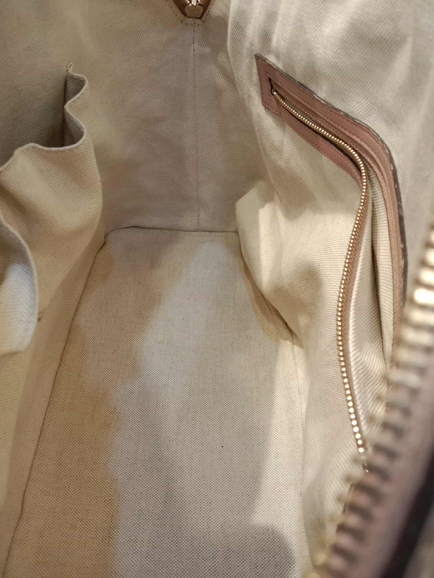 Gucci Beige Microguccissima Nice Patent Leather Satchel Bag